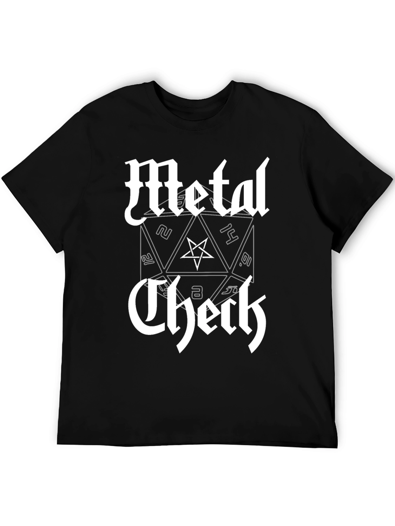 Metal Check D20 T-Shirt - Black