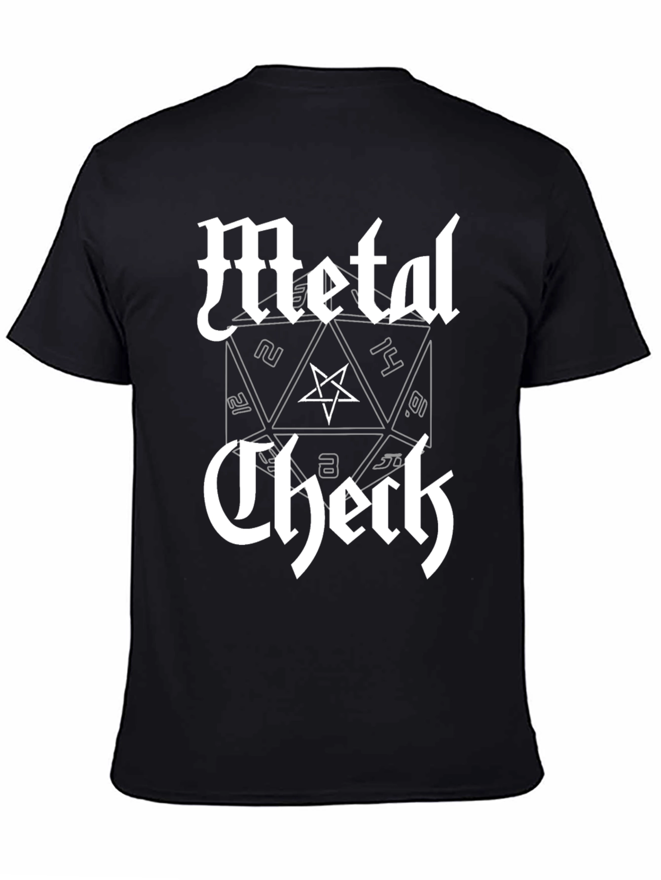 Metal Check D20 T-Shirt - Black