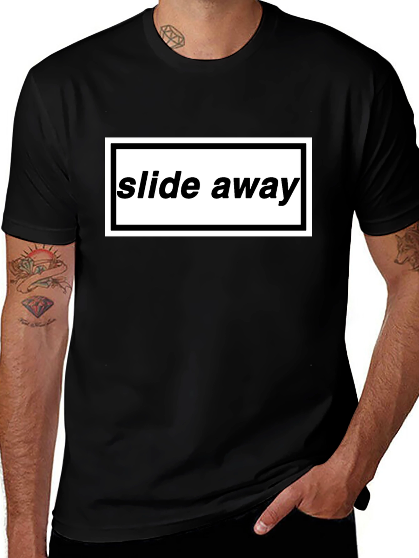 Slide Away Graphic T-Shirt - Oasis Inspired Retro Tee