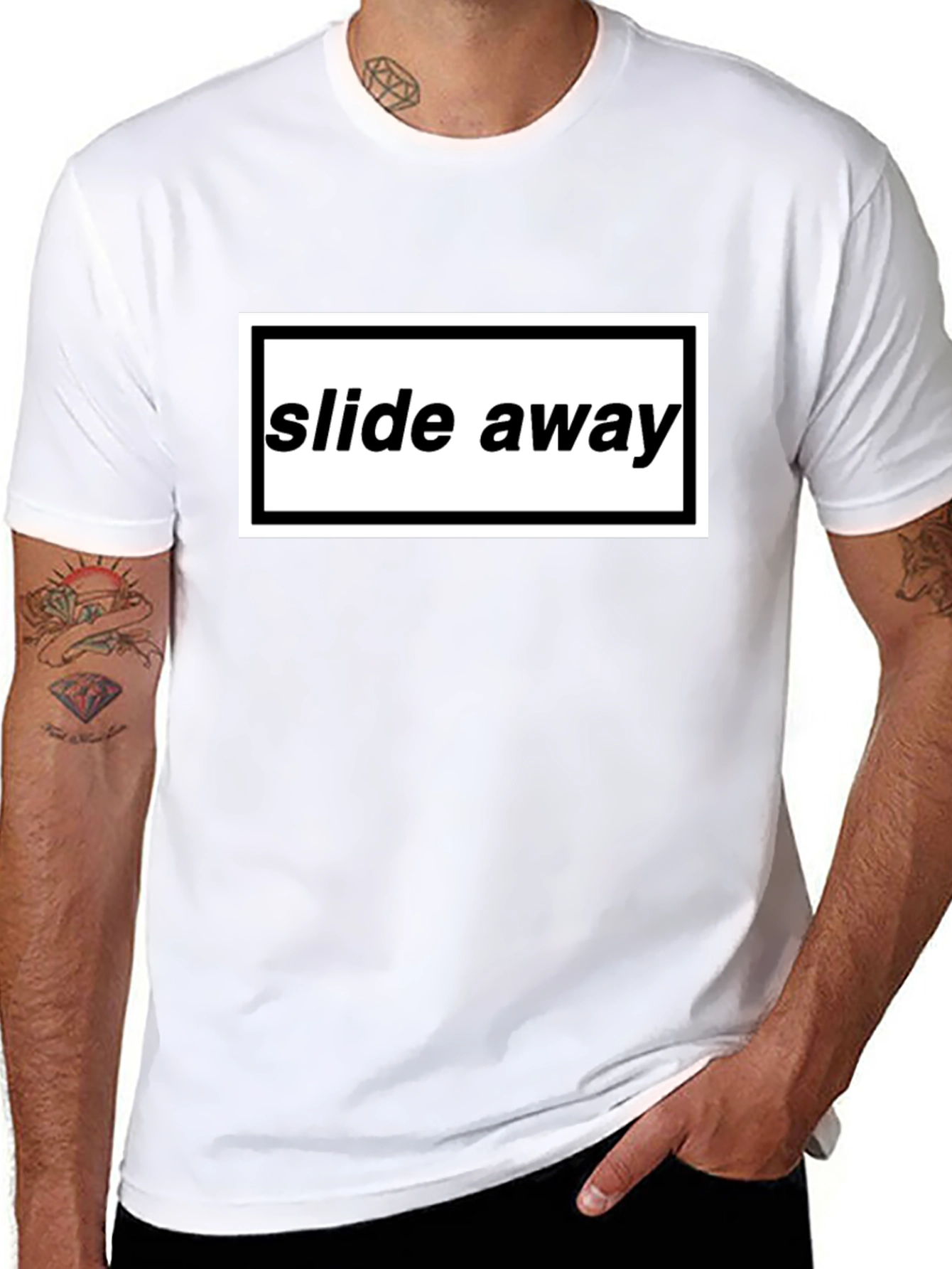 Slide Away Graphic T-Shirt - Oasis Inspired Retro Tee