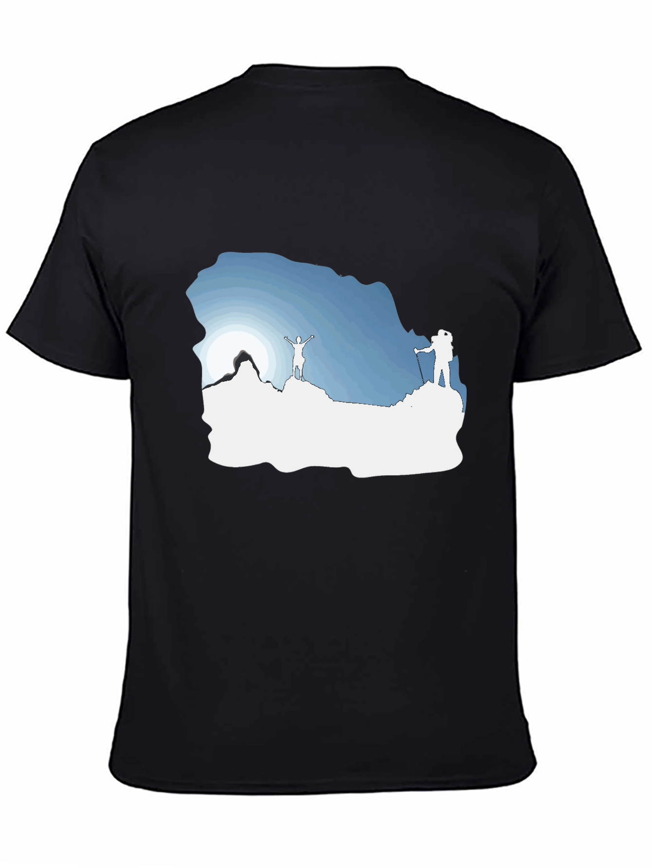 Mountain Climbers Graphic Tee - Black Crew Neck