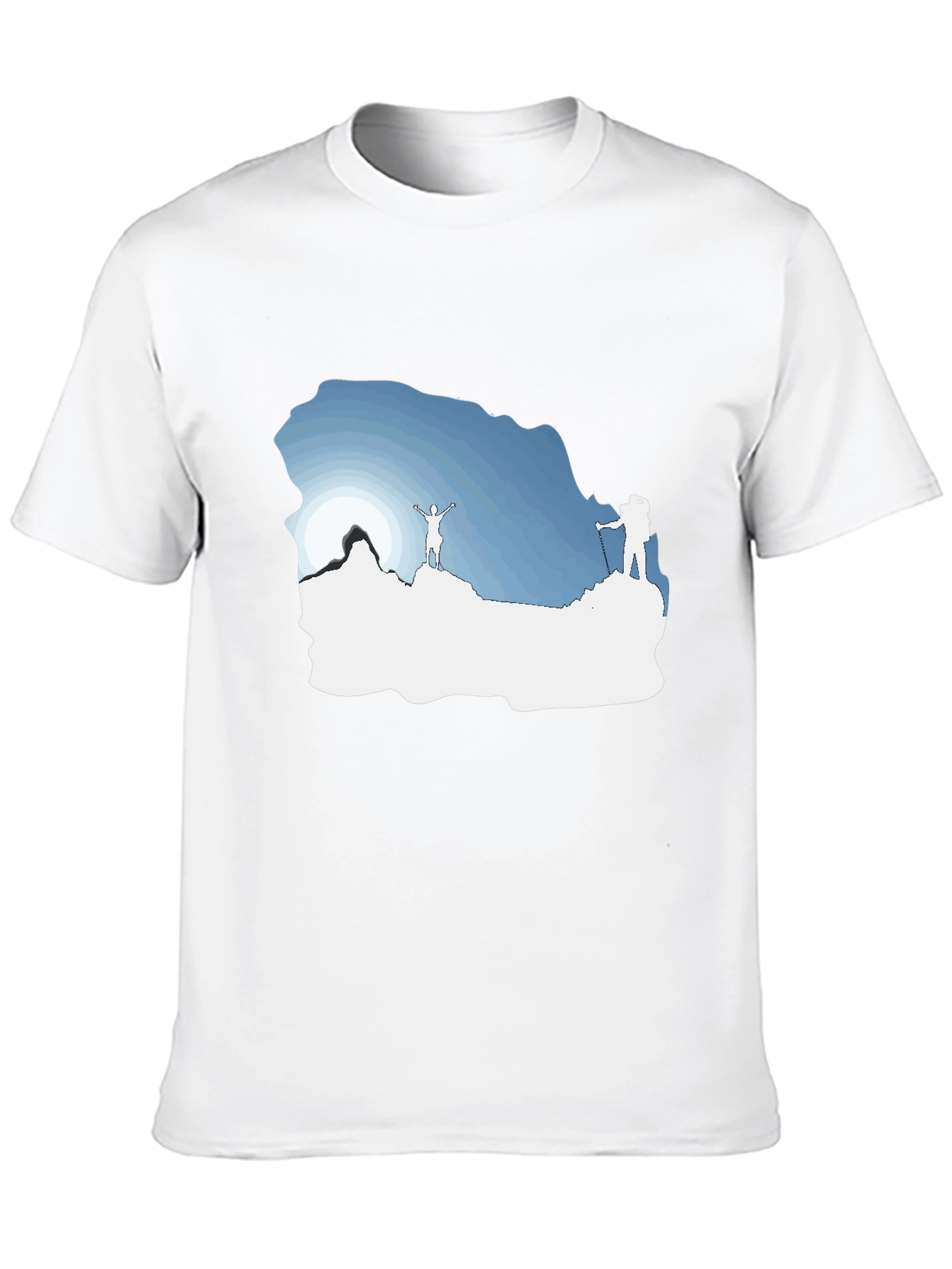 Mountain Climbers Graphic Tee - Black Crew Neck