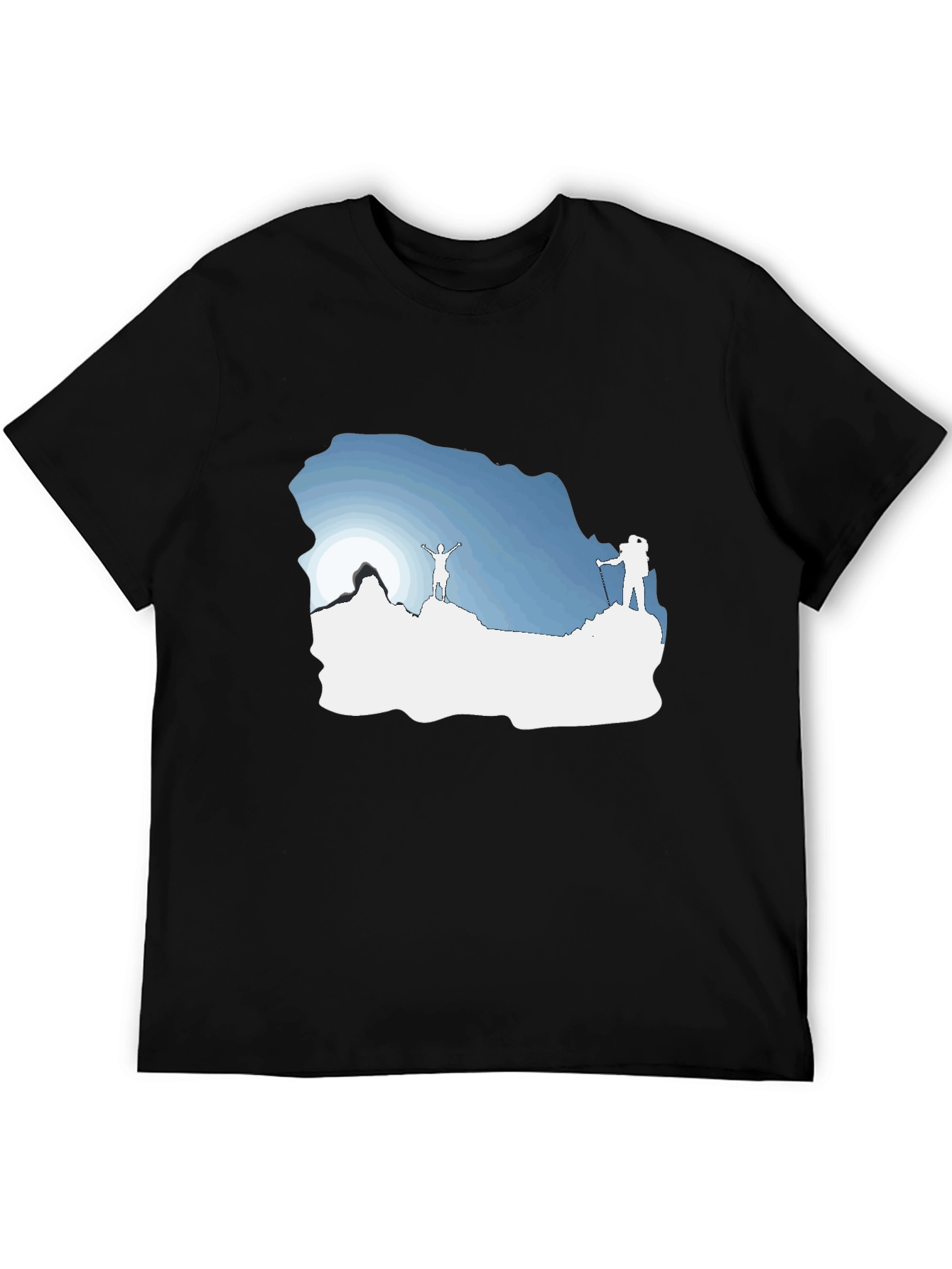 Mountain Climbers Graphic Tee - Black Crew Neck