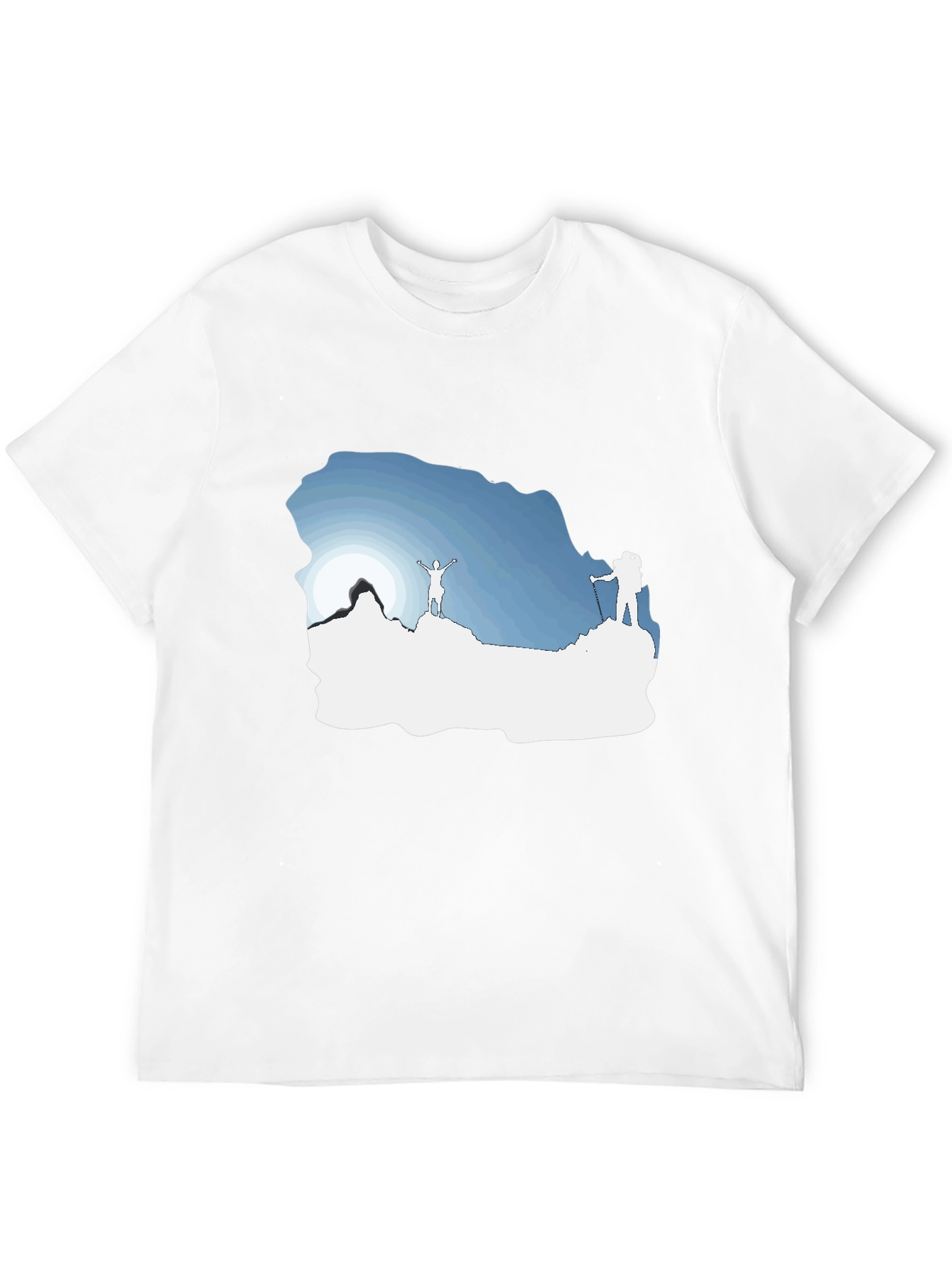 Mountain Climbers Graphic Tee - Black Crew Neck