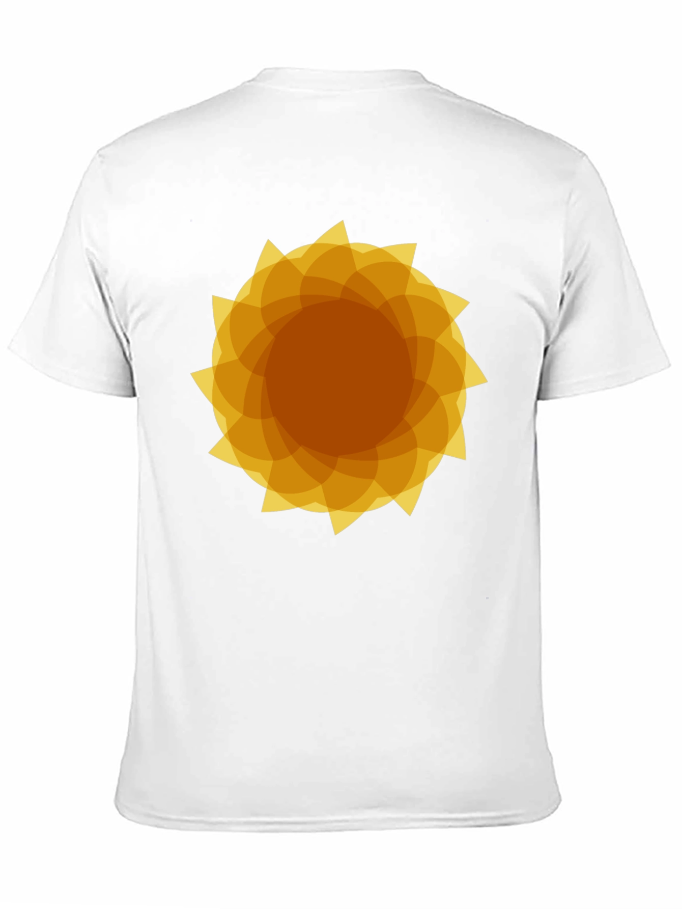 Geometric Sunburst Graphic Black T-Shirt
