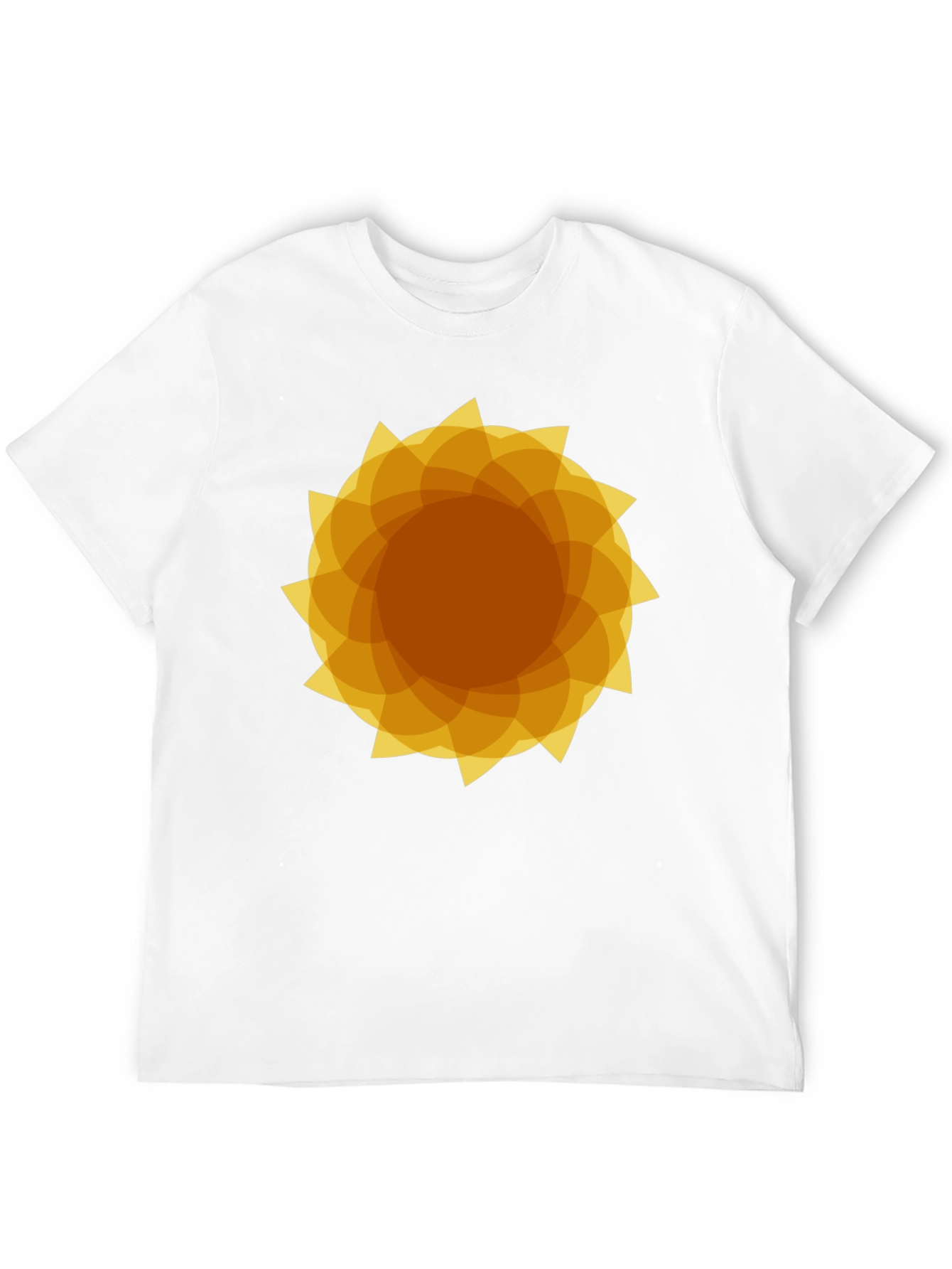 Geometric Sunburst Graphic Black T-Shirt