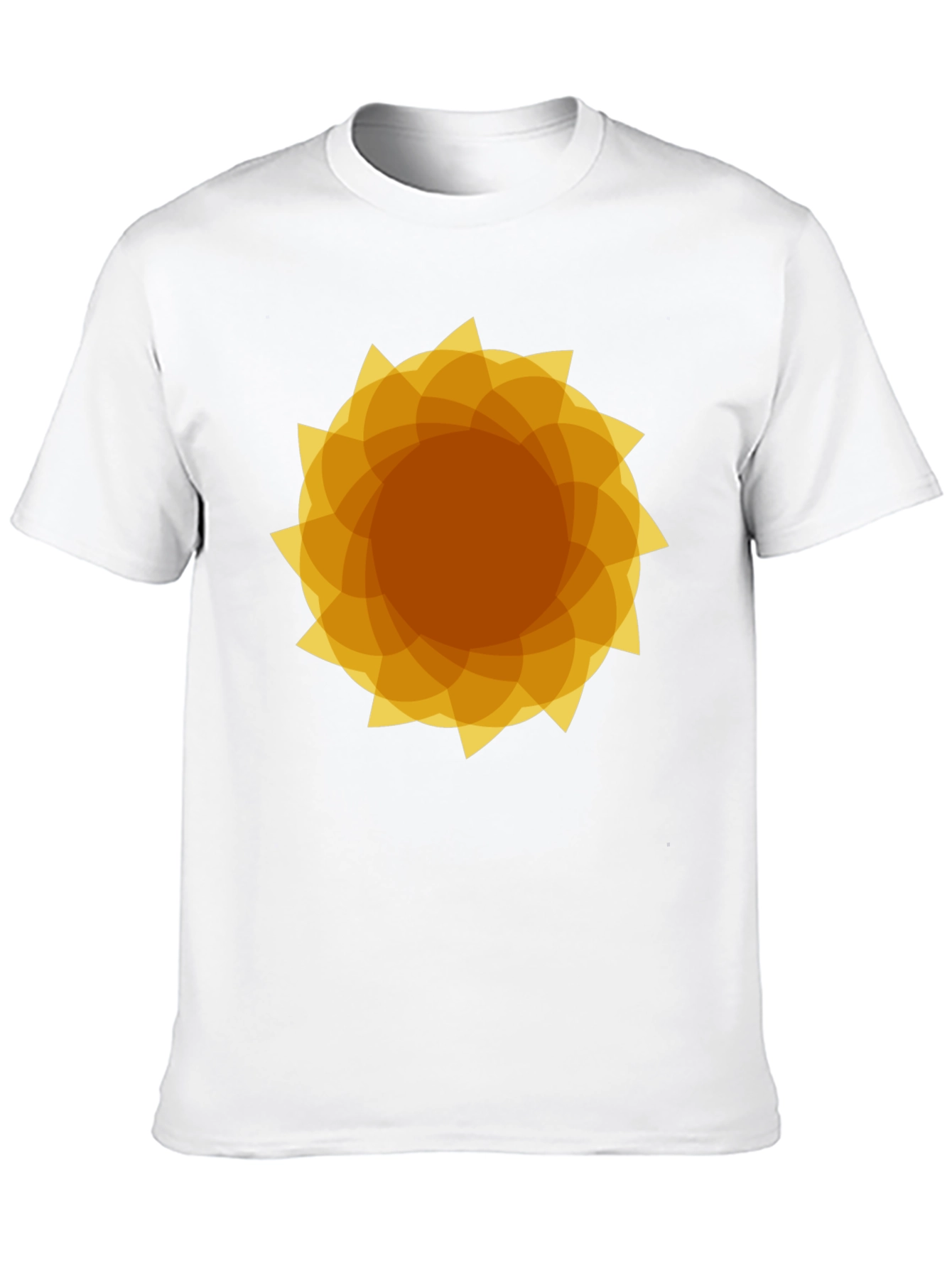 Geometric Sunburst Graphic Black T-Shirt