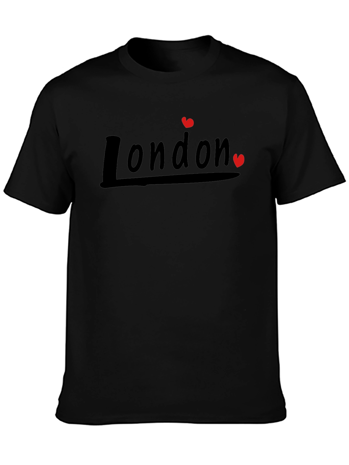 London Love Heart Black T-Shirt