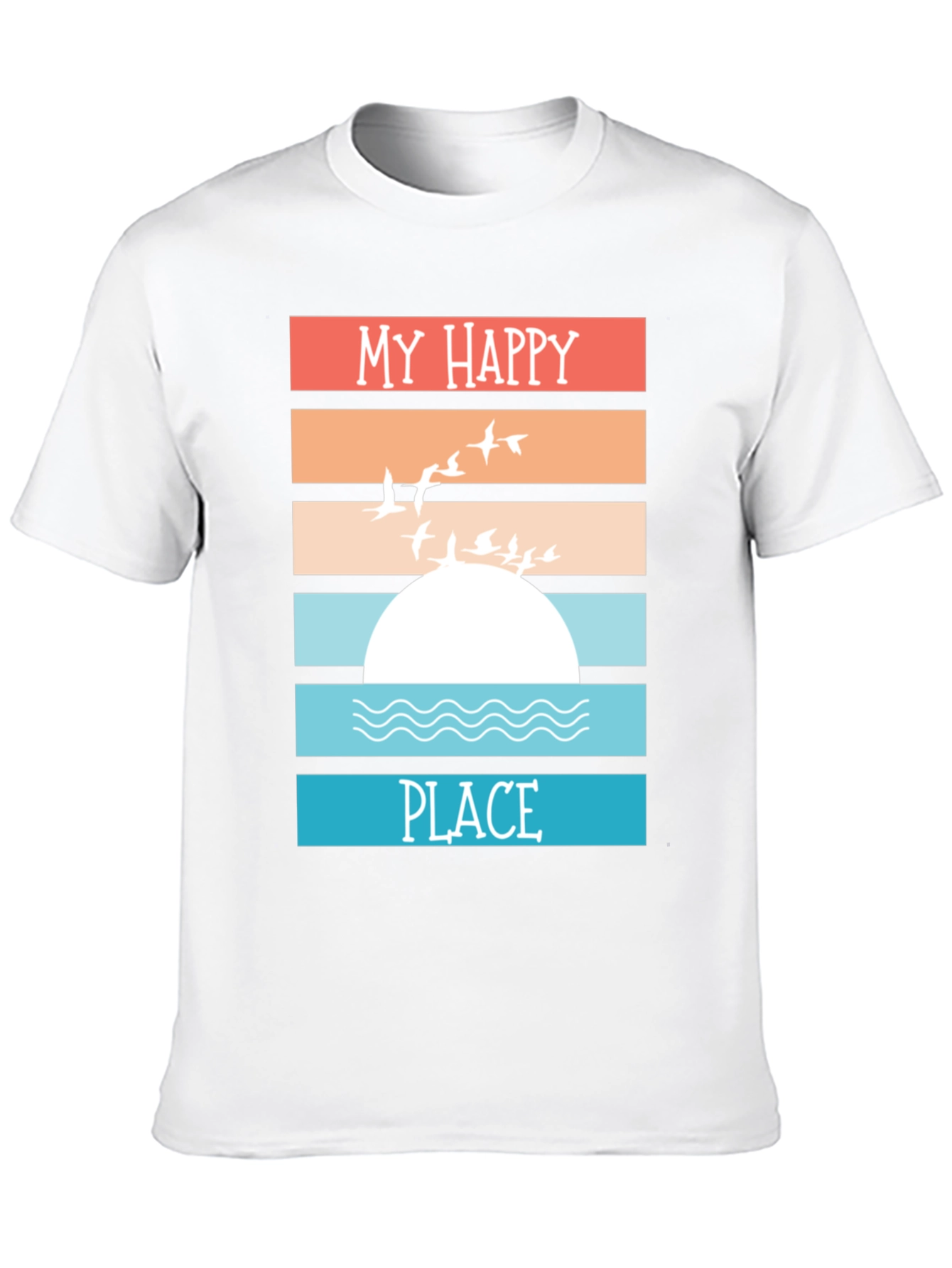 My Happy Place Graphic Tee Beach Sunset T-Shirt