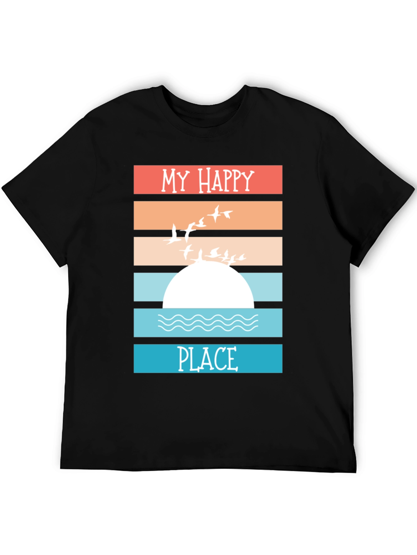 My Happy Place Graphic Tee Beach Sunset T-Shirt