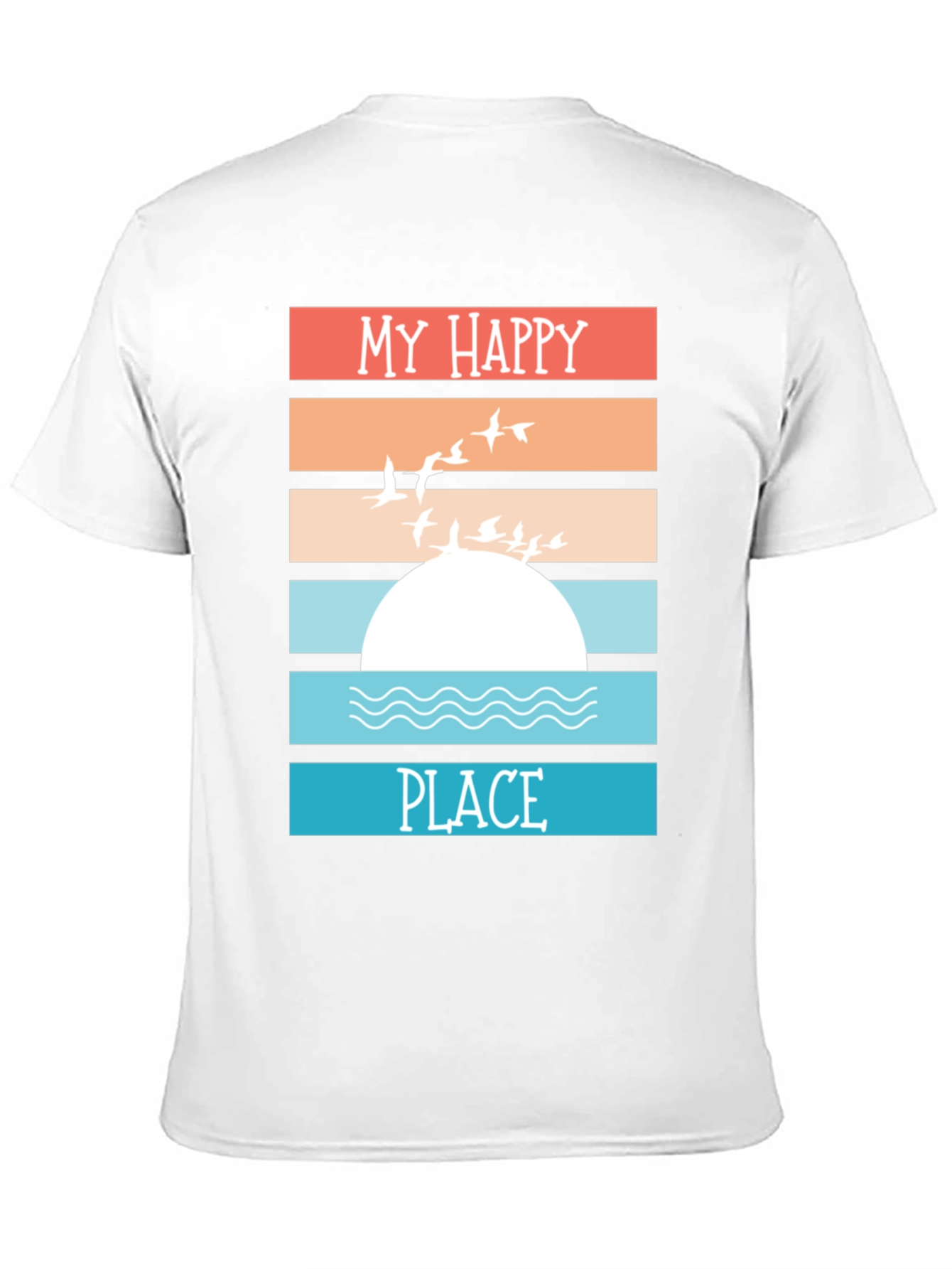 My Happy Place Graphic Tee Beach Sunset T-Shirt