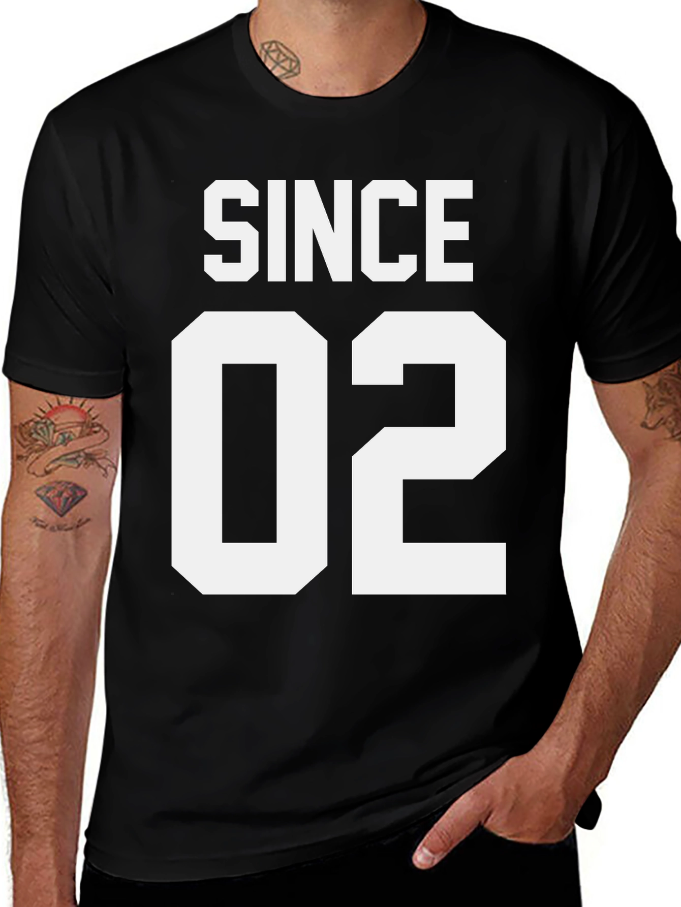 Since 02 Black Graphic Tee