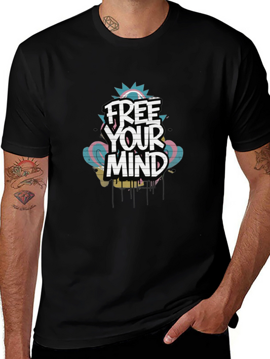 Free Your Mind Graphic Tee - Trendy Black T-Shirt