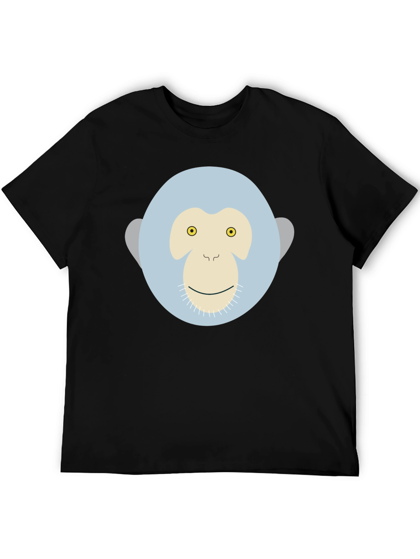 Monkey Face Graphic Black T-Shirt