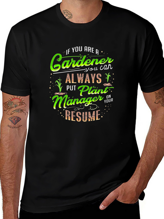 Gardener Plant Manager T-Shirt Funny Gardening Tee