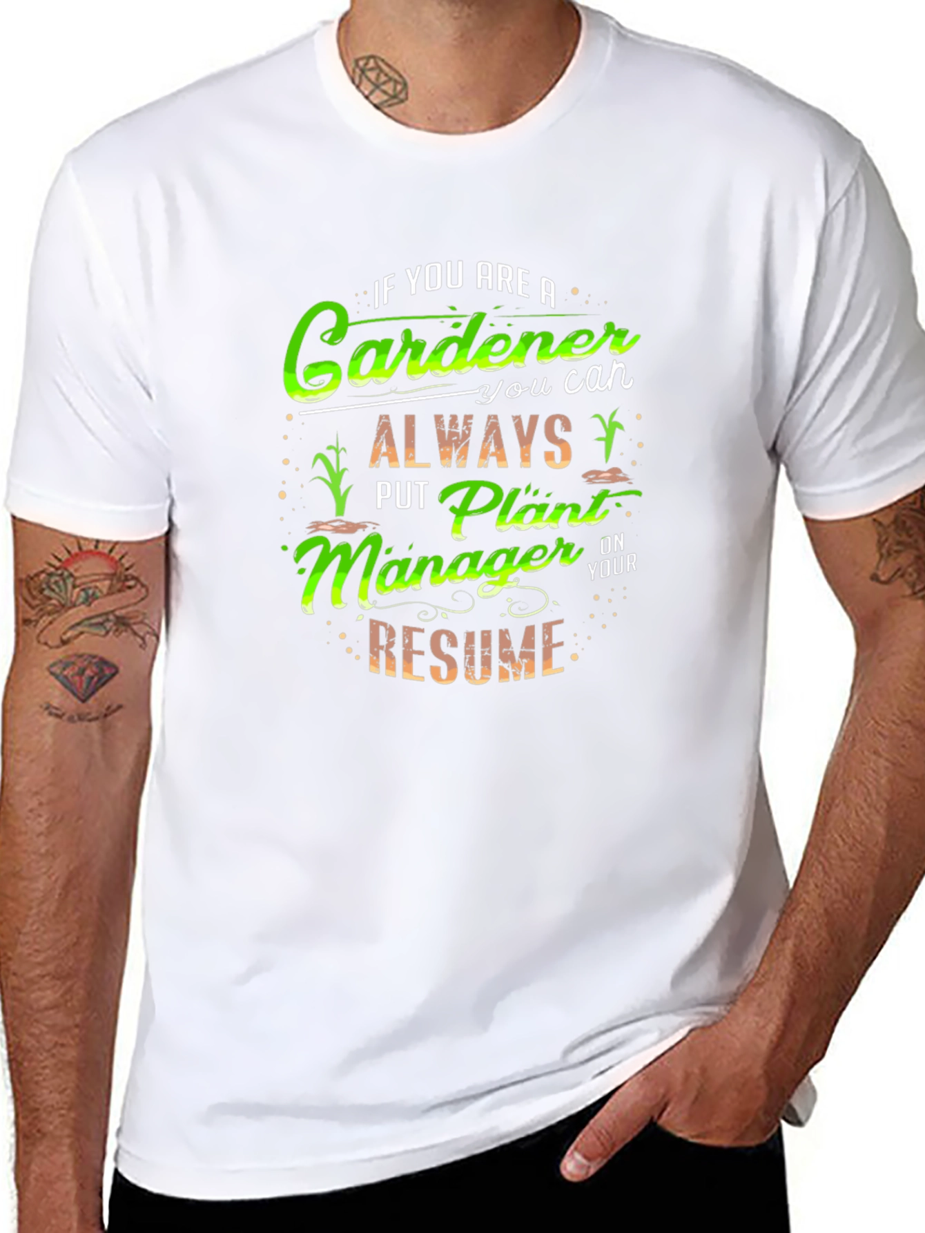 Gardener Plant Manager T-Shirt Funny Gardening Tee