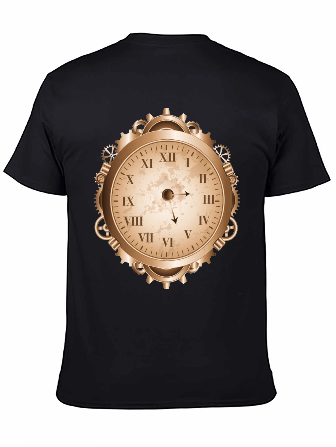 Steampunk Clock Graphic Tee - Unique Design