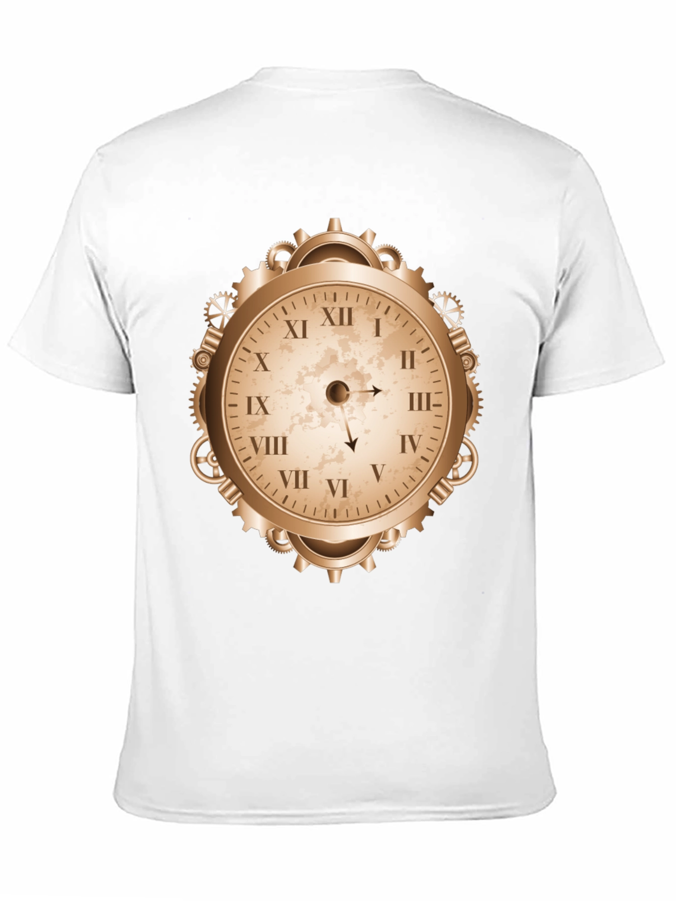 Steampunk Clock Graphic Tee - Unique Design