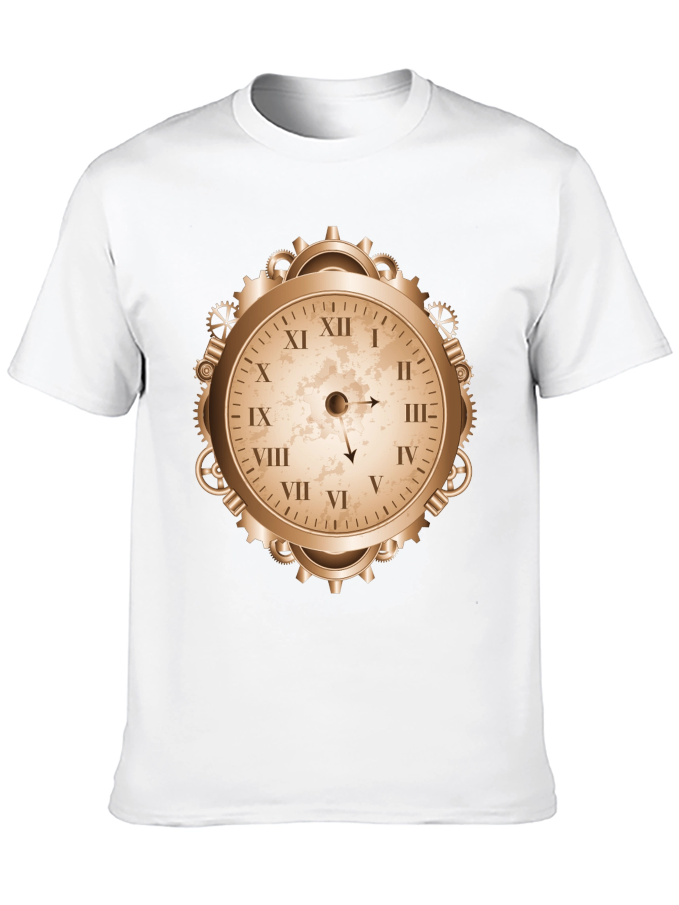 Steampunk Clock Graphic Tee - Unique Design