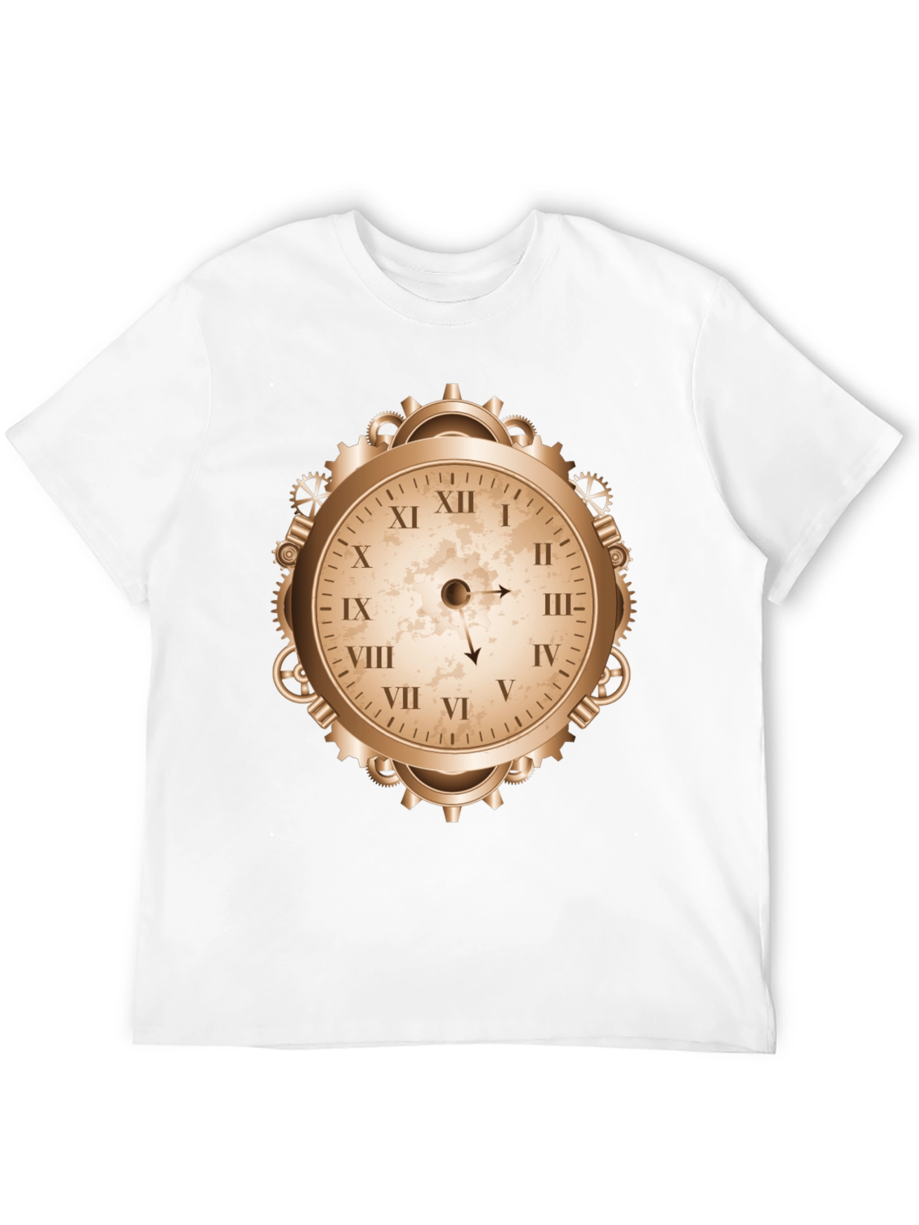 Steampunk Clock Graphic Tee - Unique Design