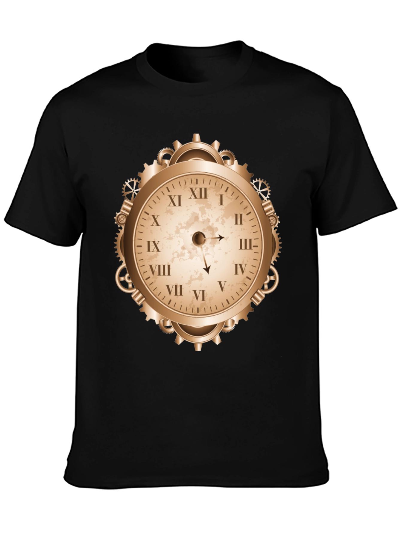 Steampunk Clock Graphic Tee - Unique Design