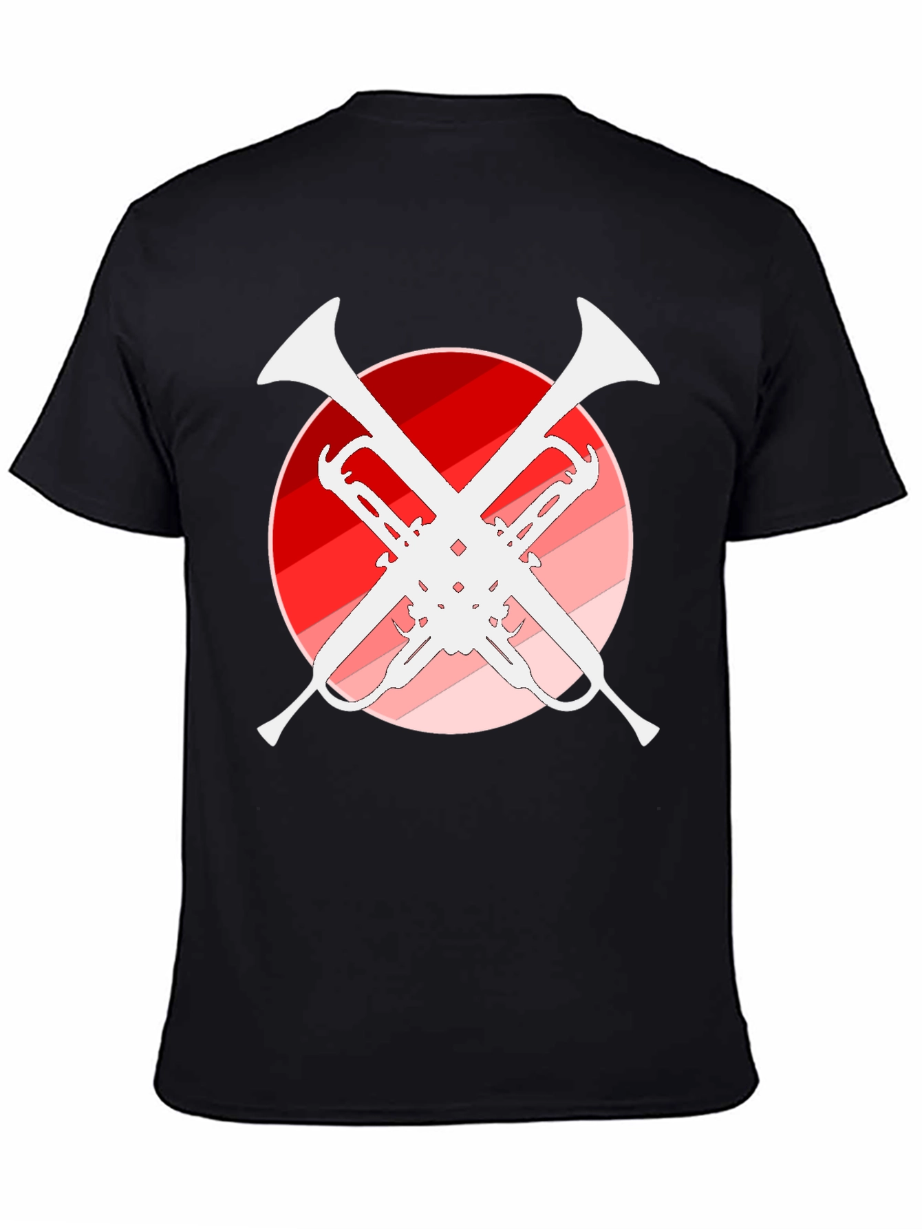 Trumpet Music T-Shirt - Unique Crossed Design