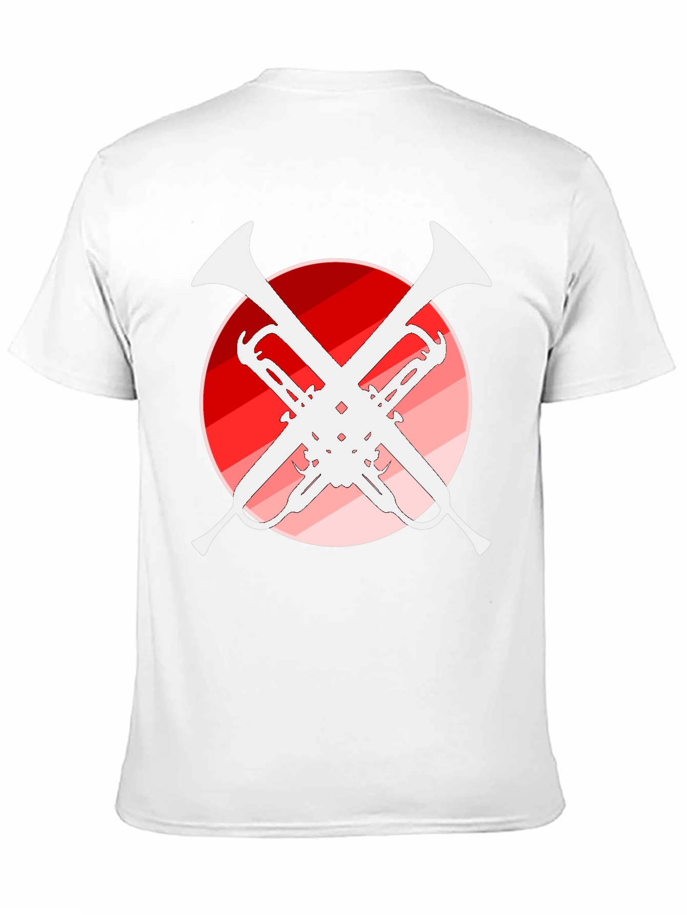 Trumpet Music T-Shirt - Unique Crossed Design