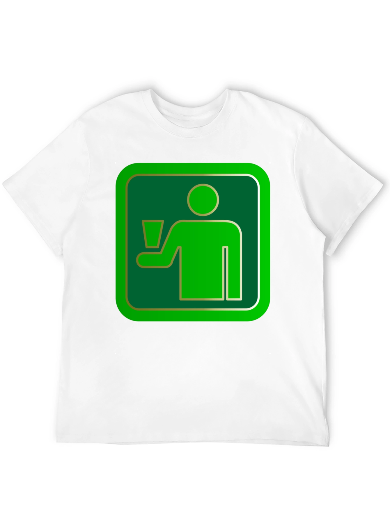 Green Drinker Graphic Tee - Casual Black T-Shirt