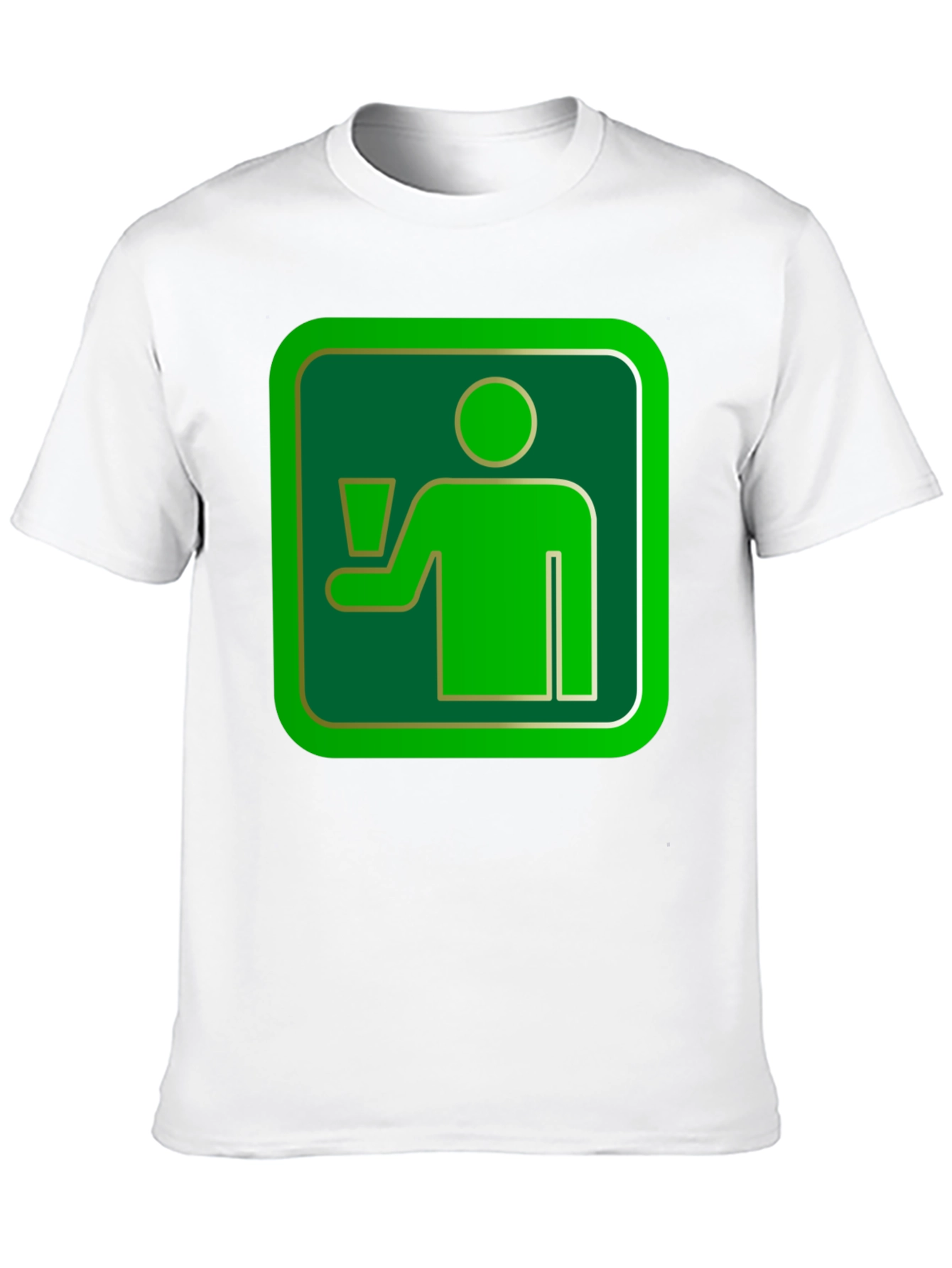 Green Drinker Graphic Tee - Casual Black T-Shirt