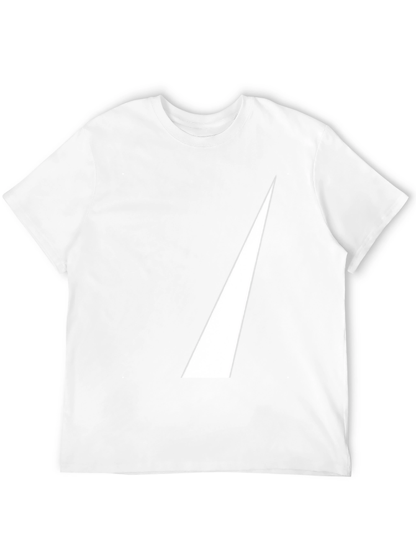 Mens Black T-Shirt with White Triangle Design