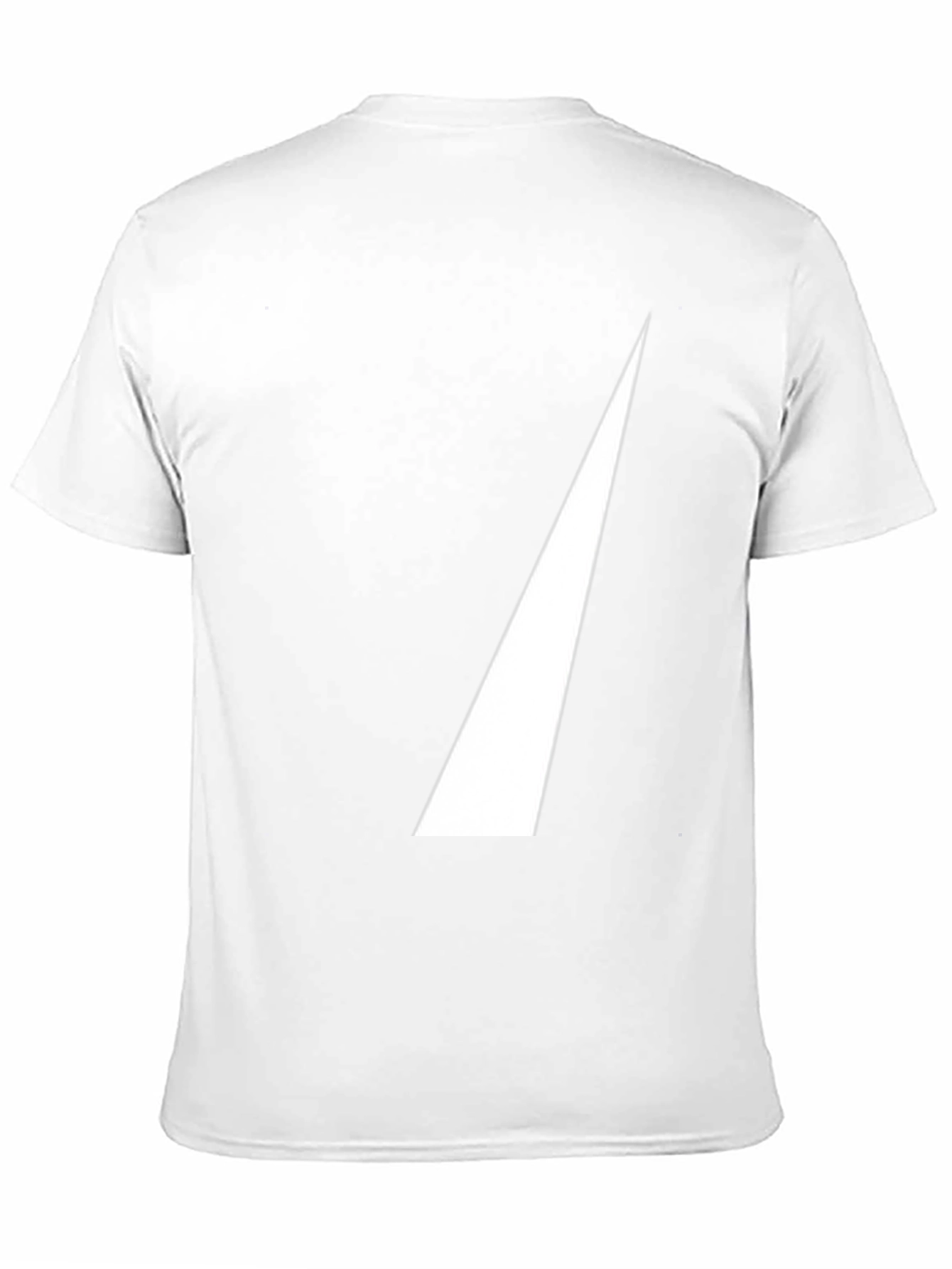 Mens Black T-Shirt with White Triangle Design