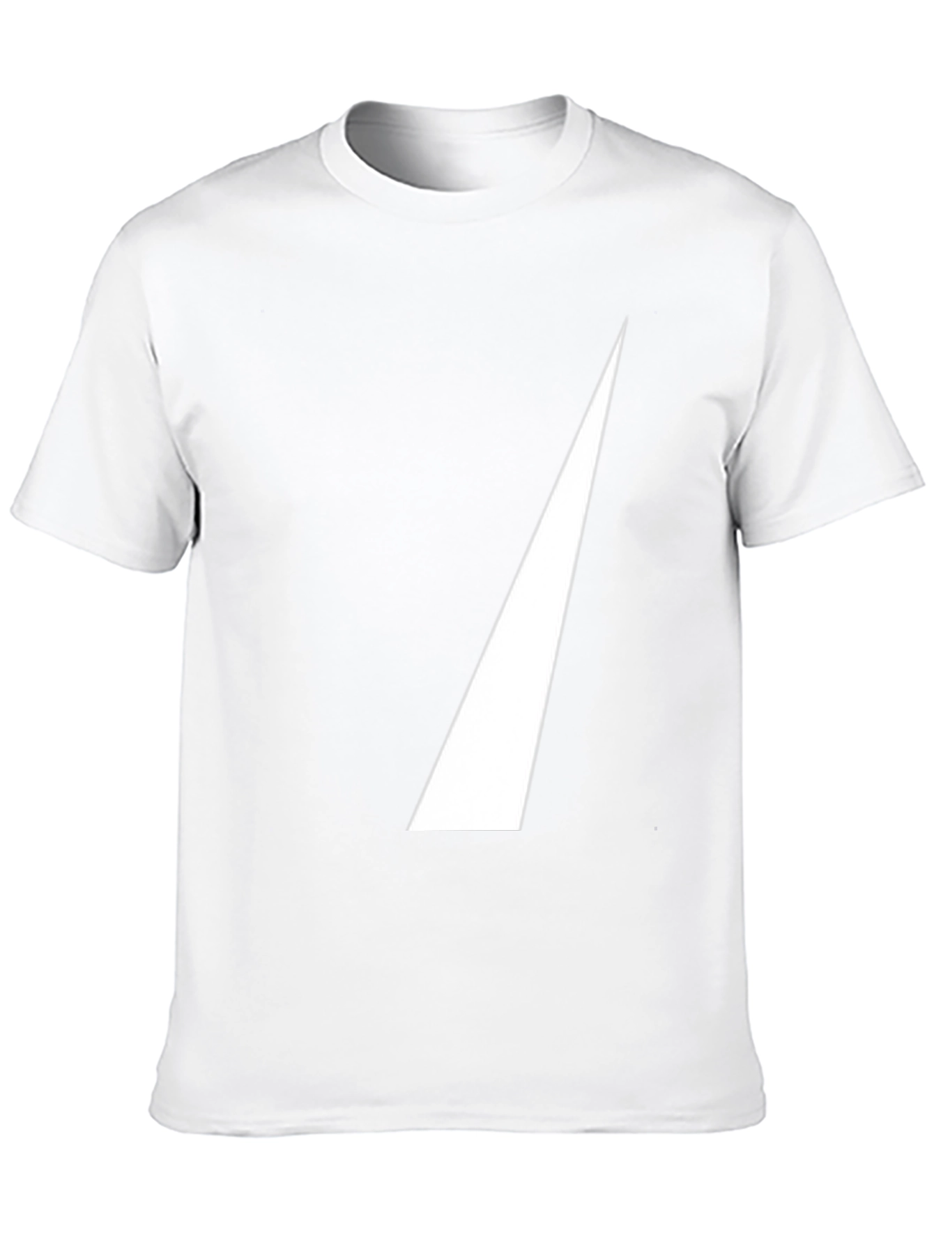 Mens Black T-Shirt with White Triangle Design