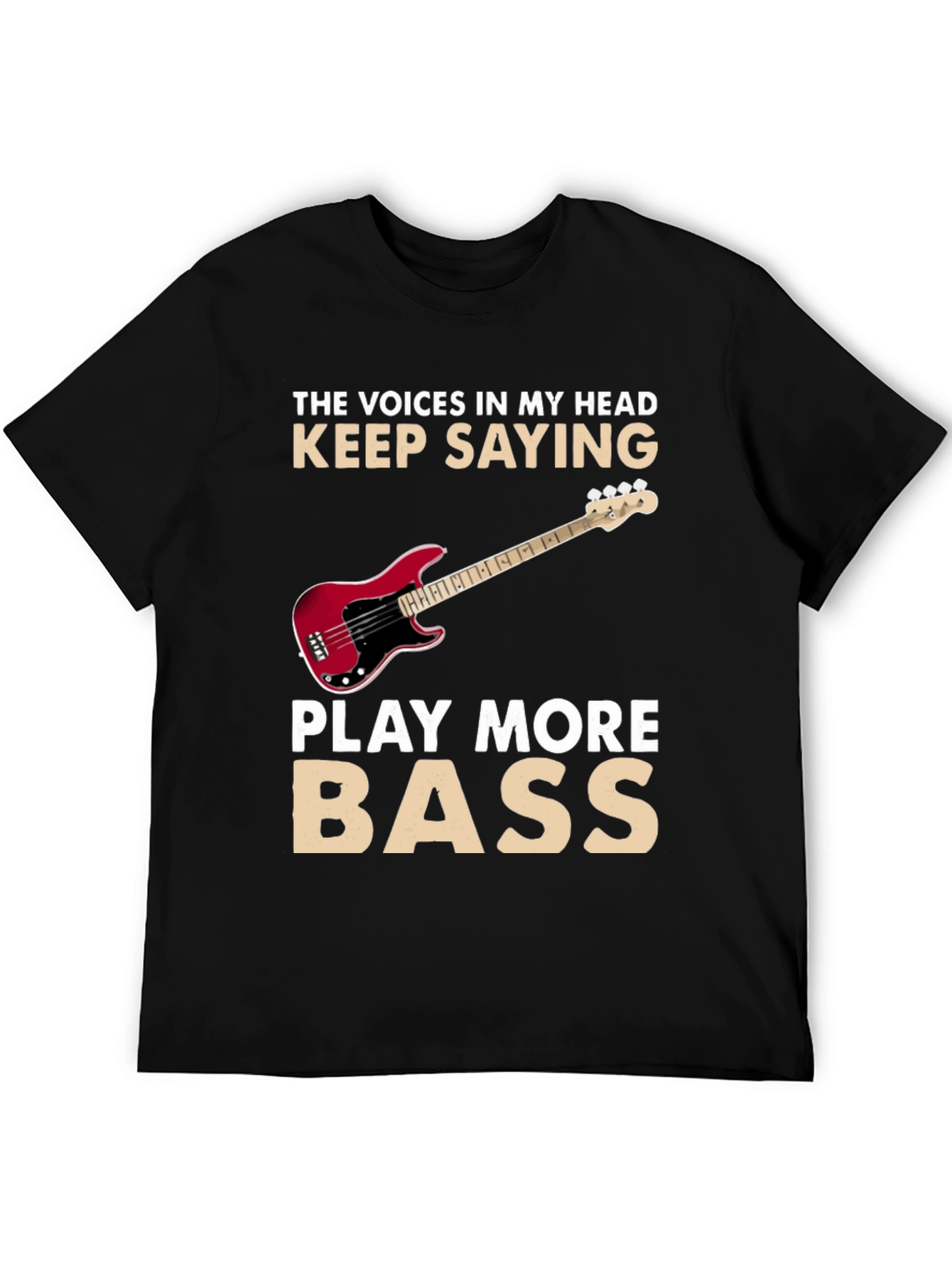 Play More Bass Funny Music T-Shirt