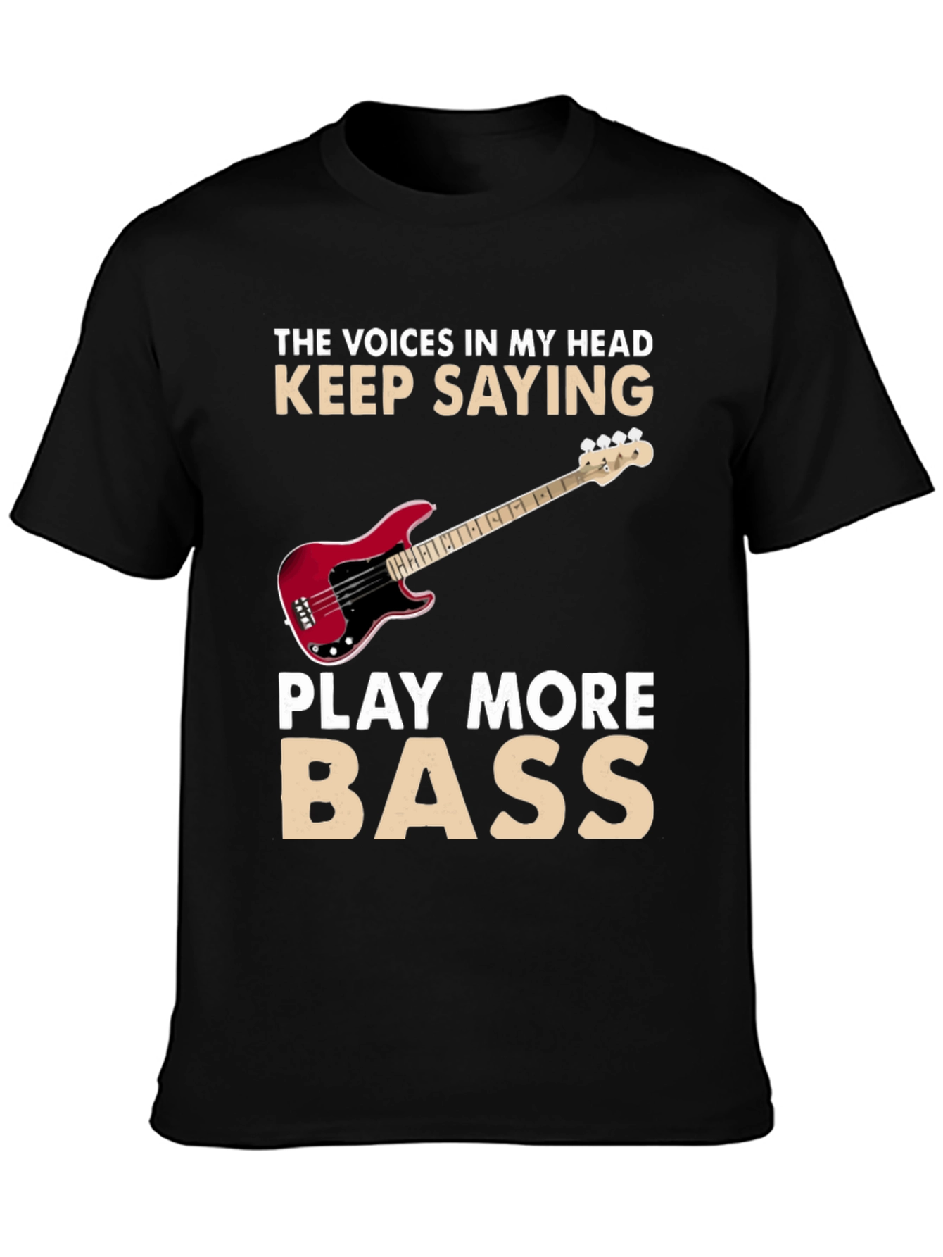 Play More Bass Funny Music T-Shirt