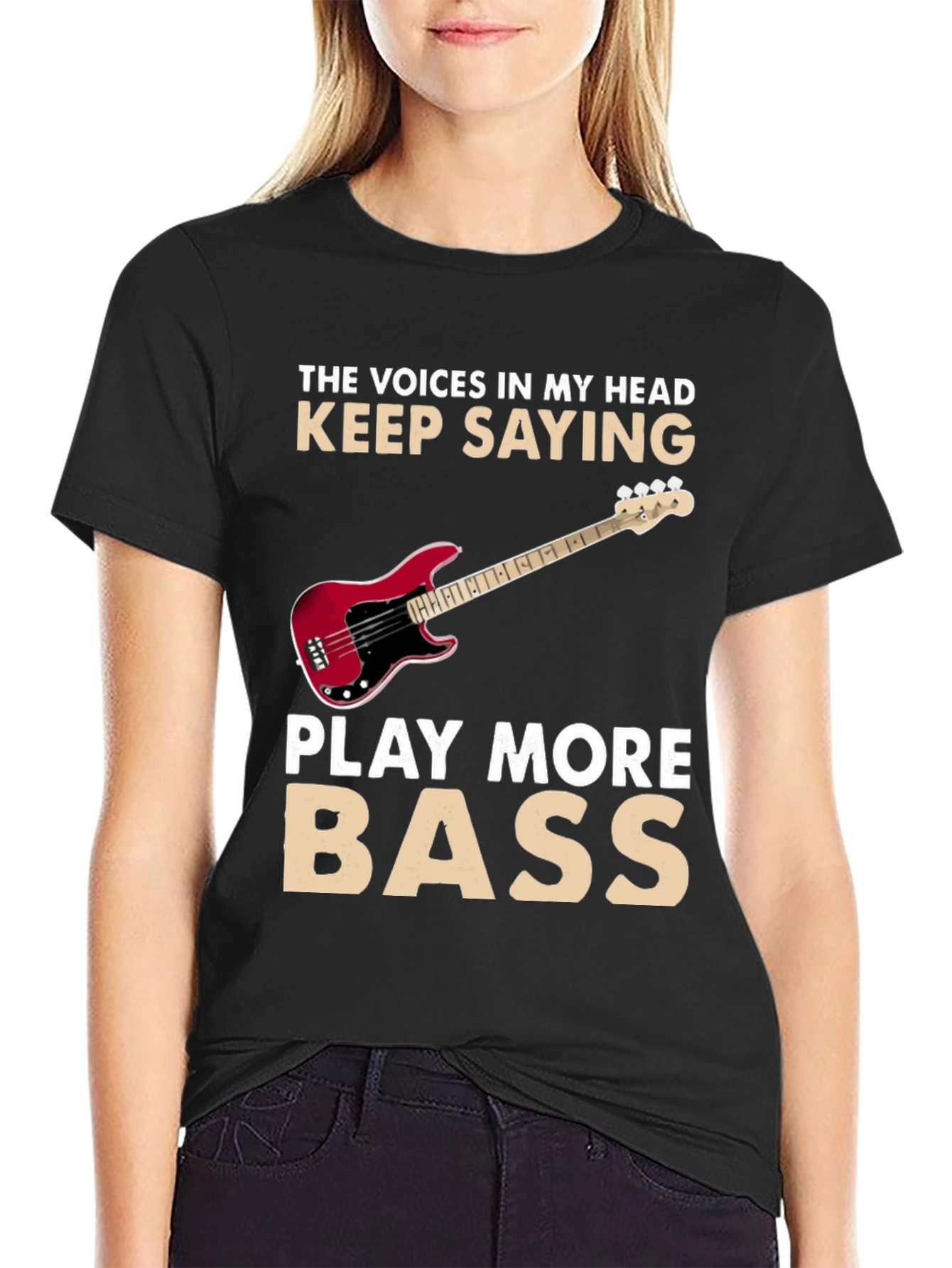 Play More Bass Funny Music T-Shirt