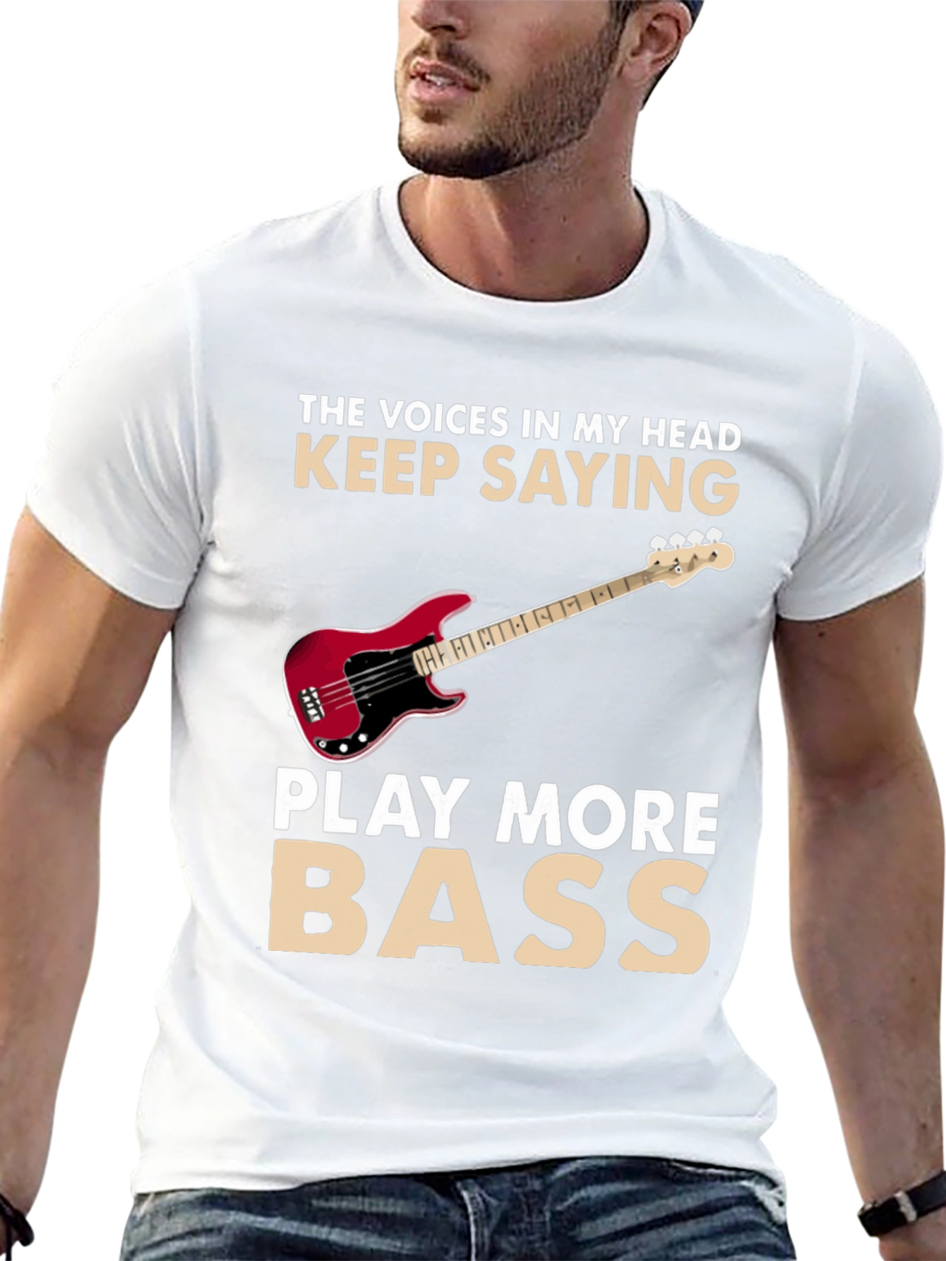 Play More Bass Funny Music T-Shirt