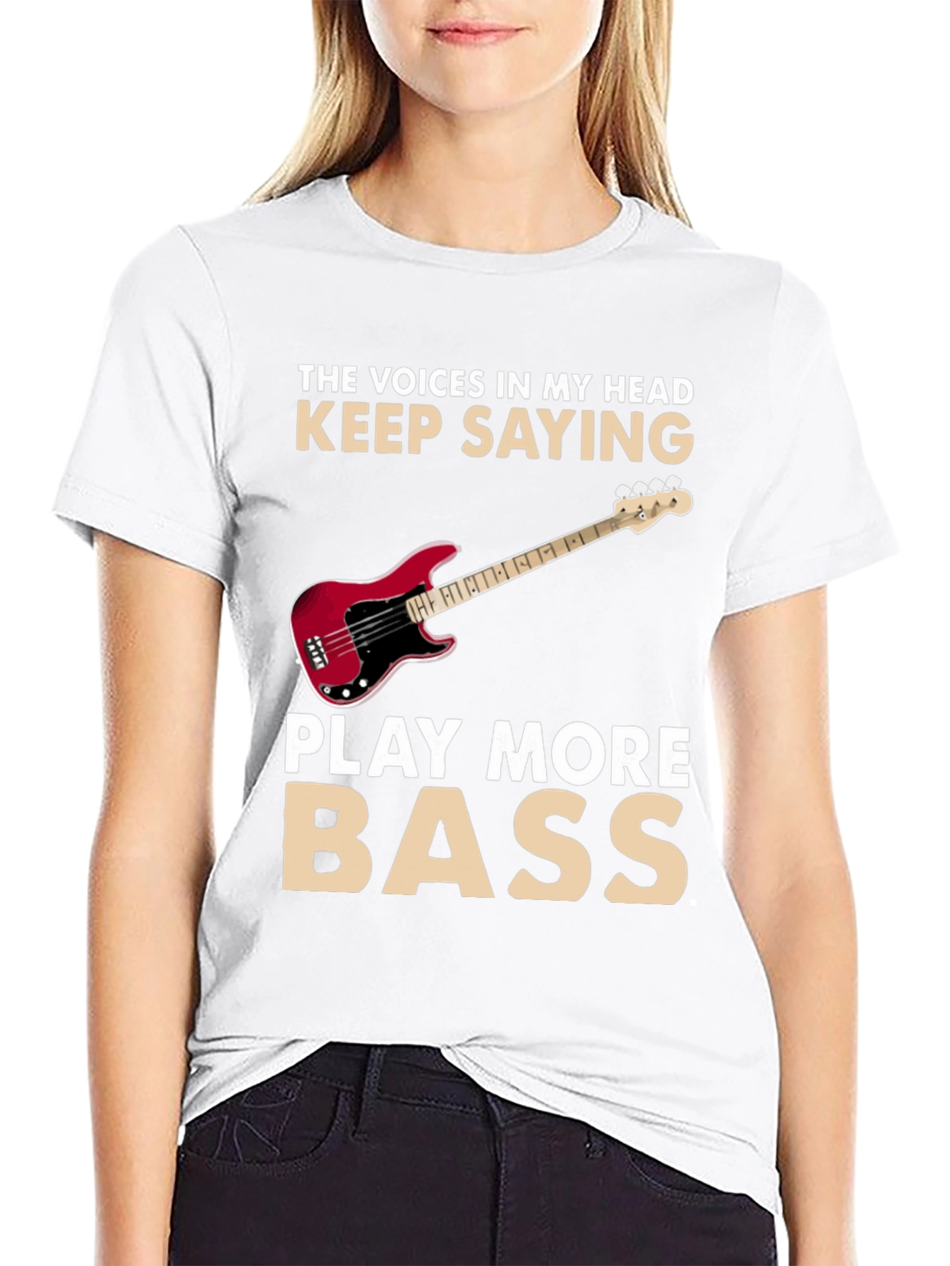 Play More Bass Funny Music T-Shirt