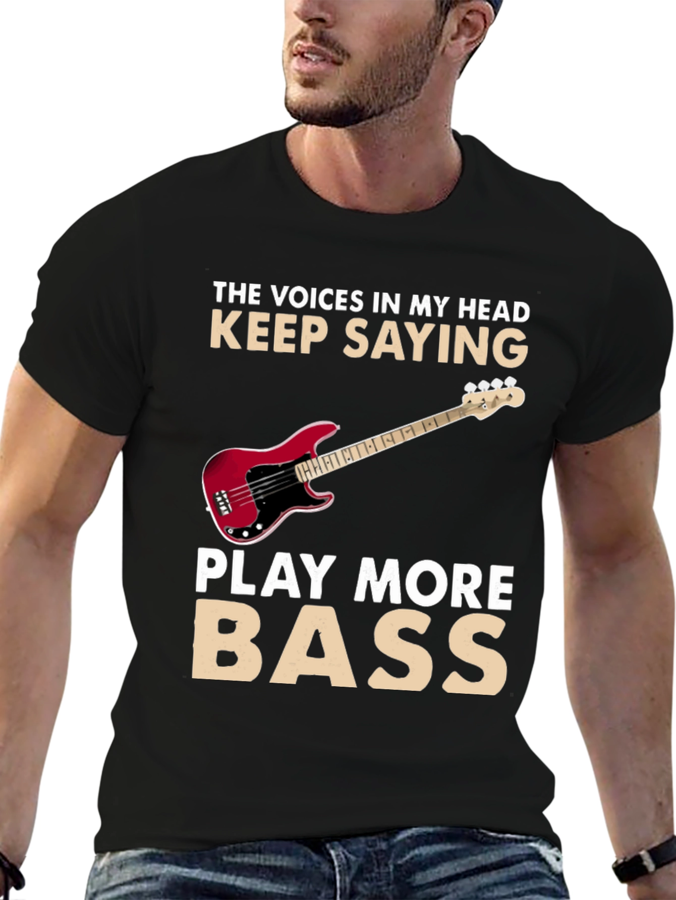 Play More Bass Funny Music T-Shirt