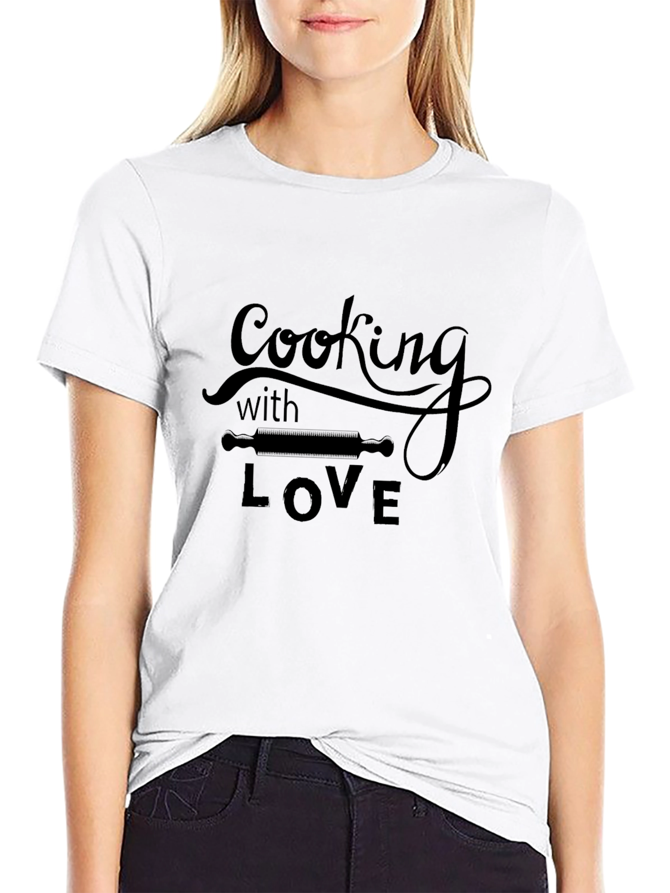 Cooking with Love Black T-Shirt