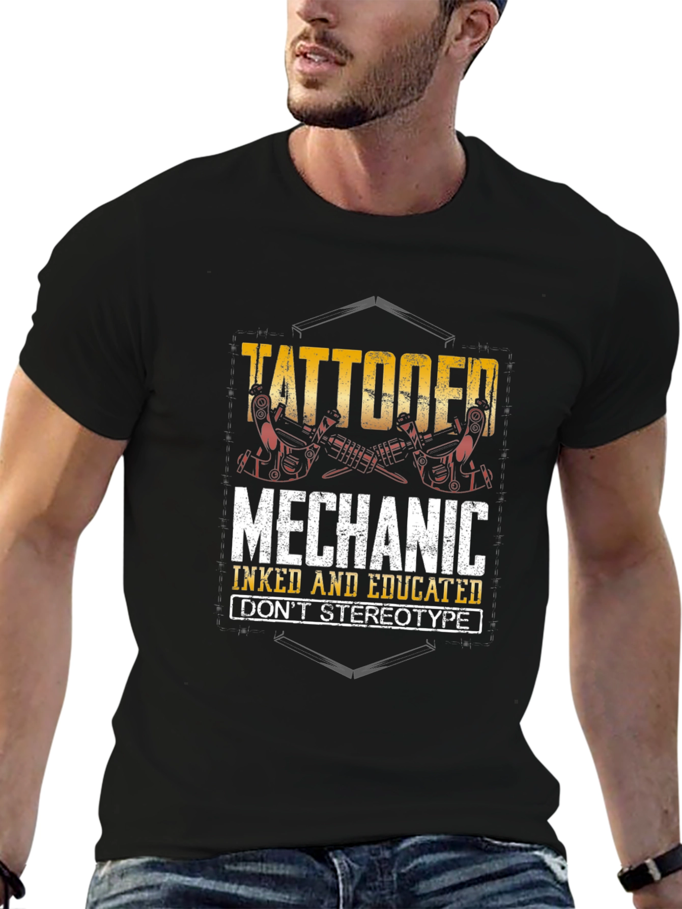 Tattooed Mechanic T-Shirt - Inked & Educated