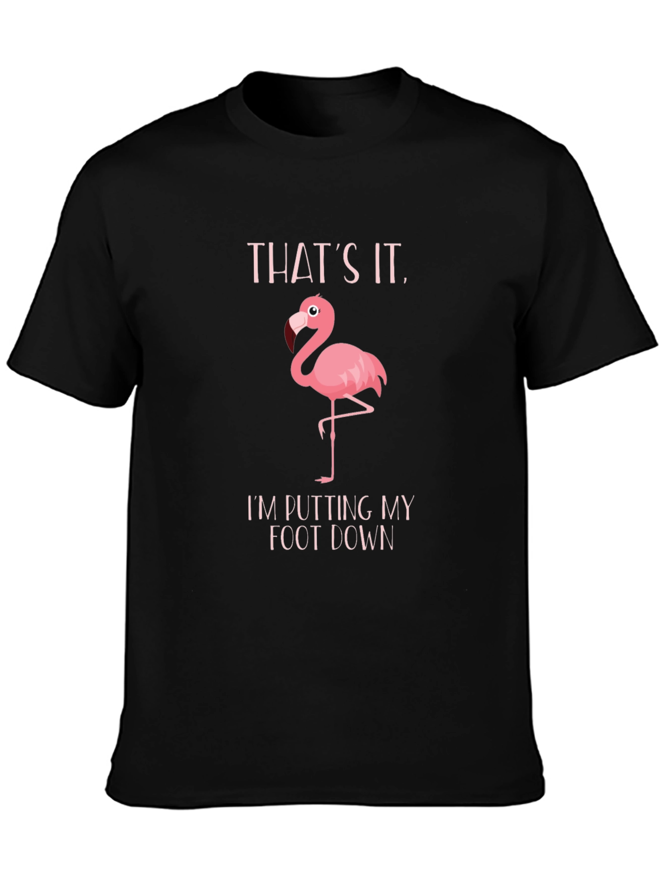 Funny Flamingo T-Shirt: Putting My Foot Down
