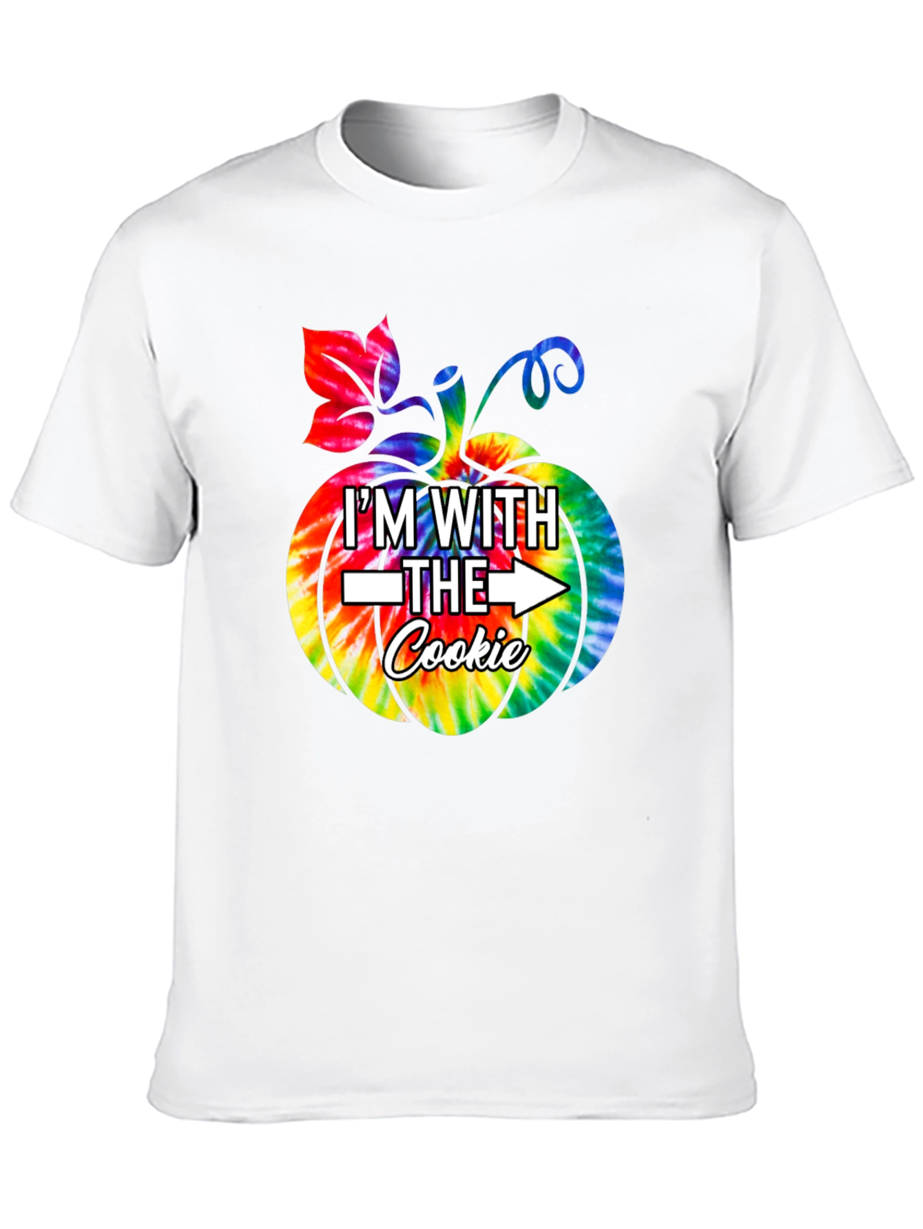 Im With the Cookie Tie Dye Pumpkin Graphic Tee