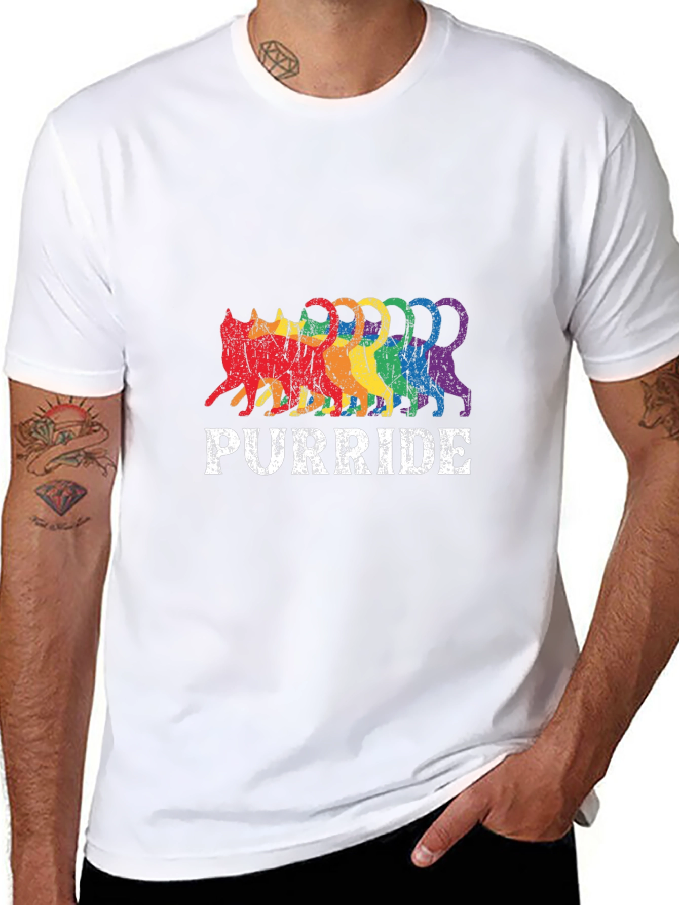 Purride Rainbow Cat T-Shirt