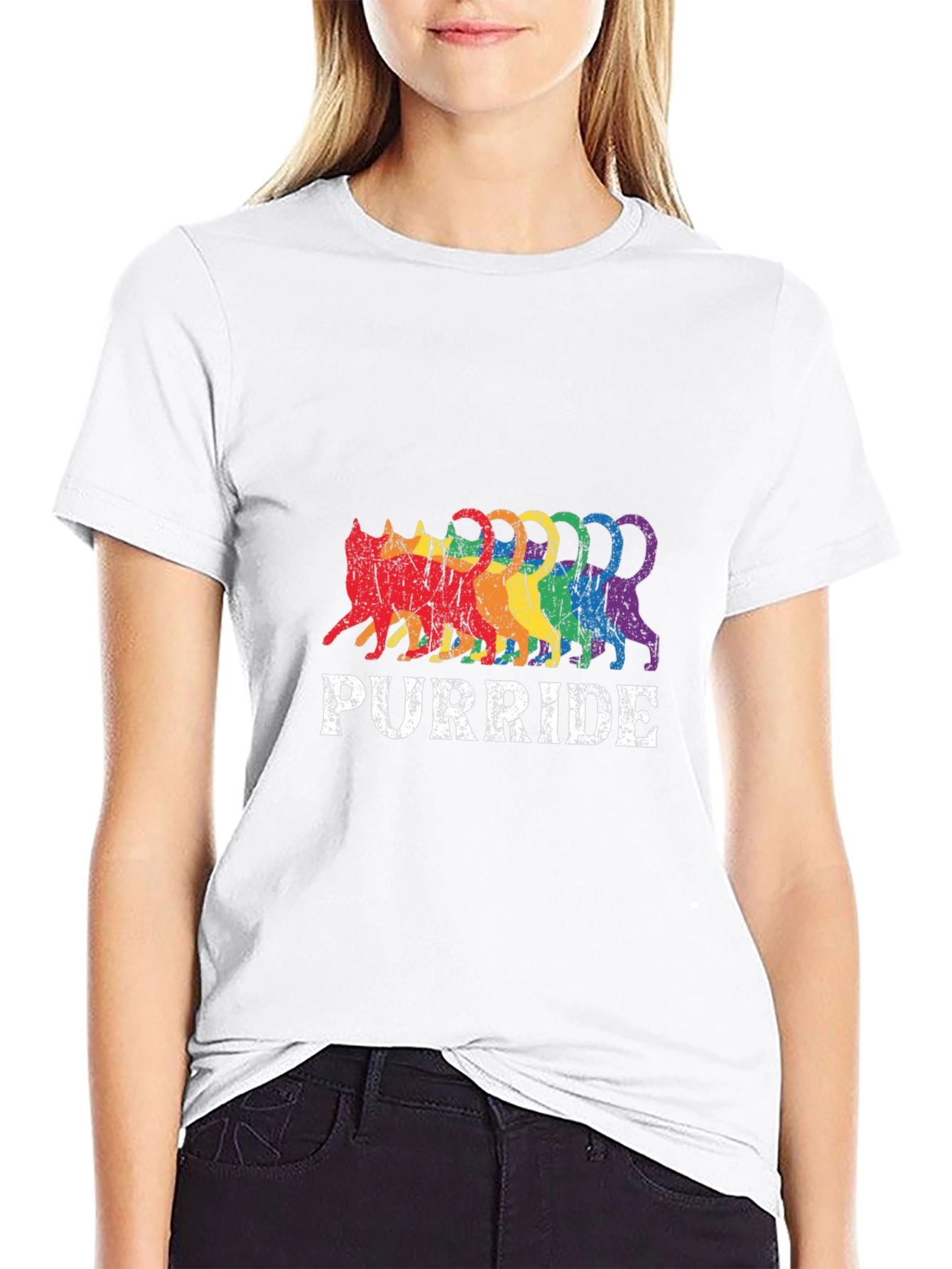 Purride Rainbow Cat T-Shirt