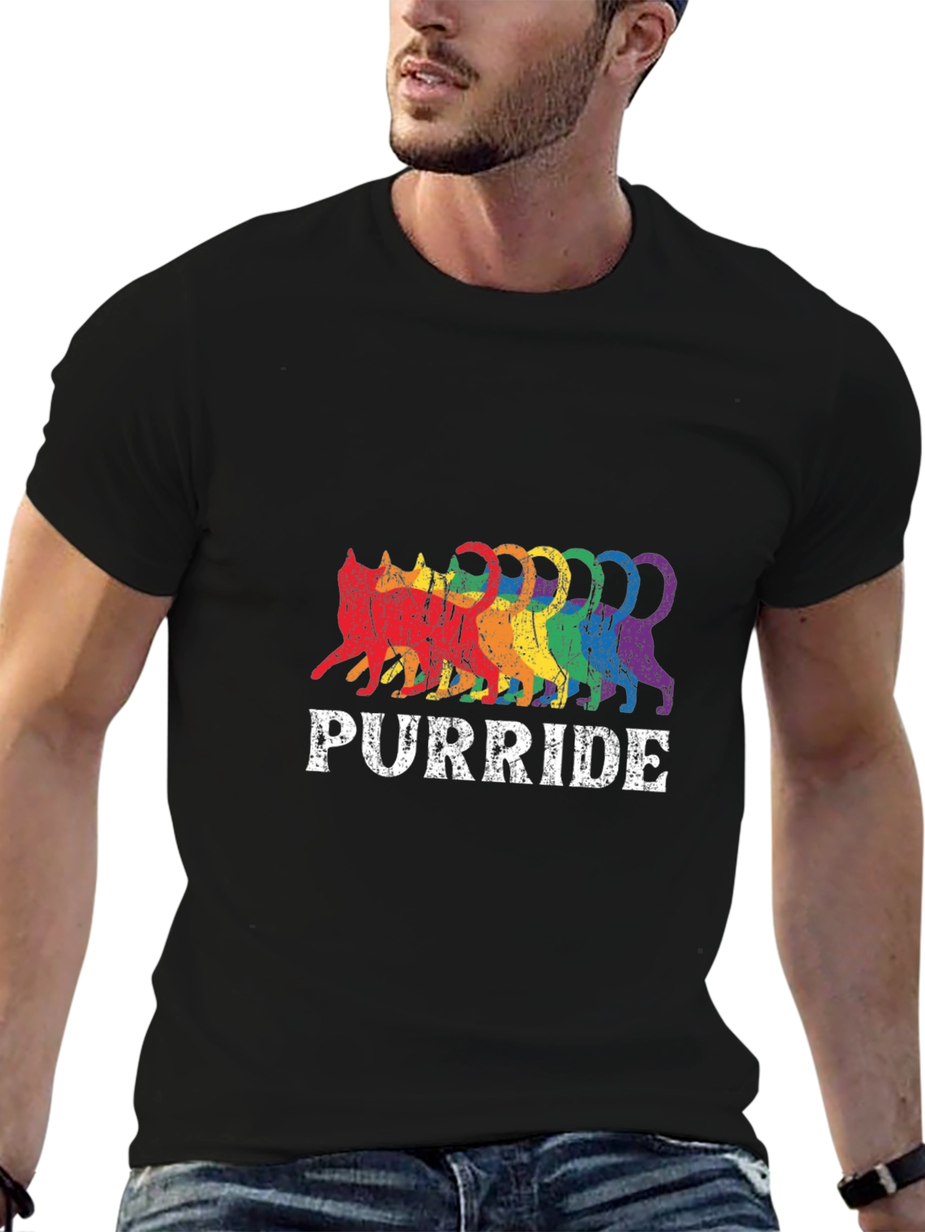 Purride Rainbow Cat T-Shirt