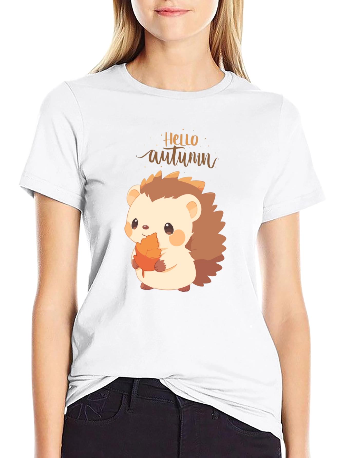 Hello Autumn Hedgehog Graphic Tee