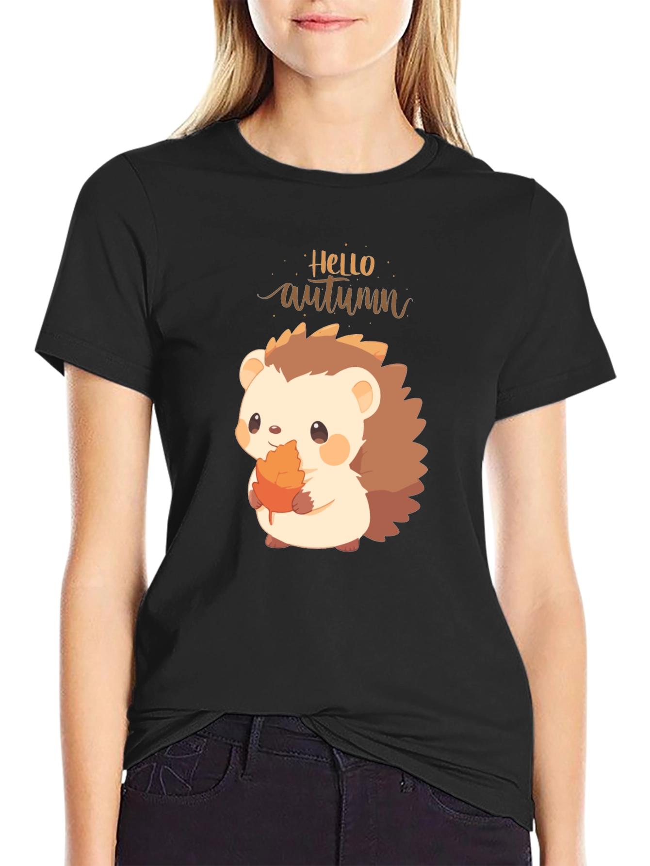 Hello Autumn Hedgehog Graphic Tee