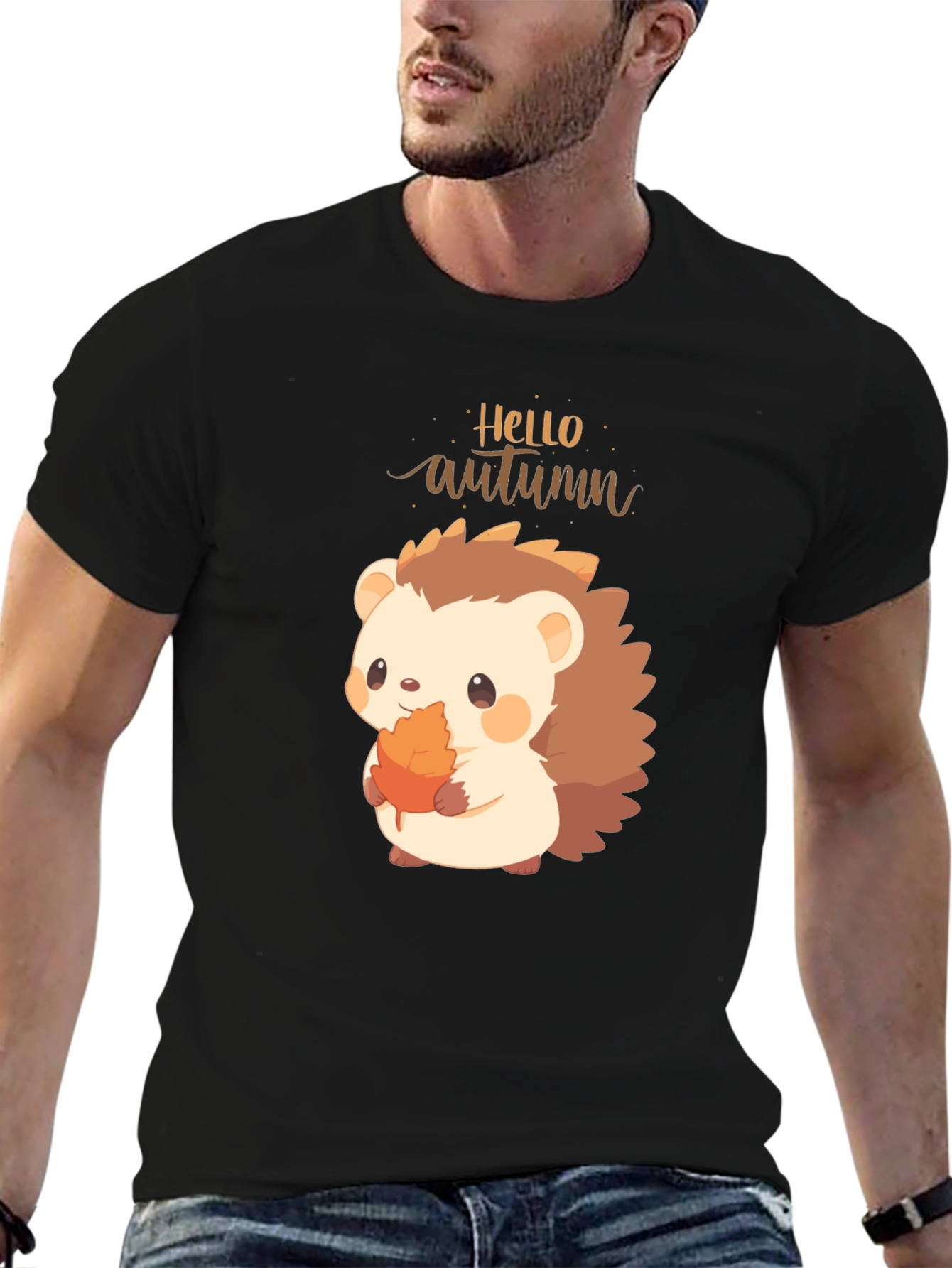Hello Autumn Hedgehog Graphic Tee