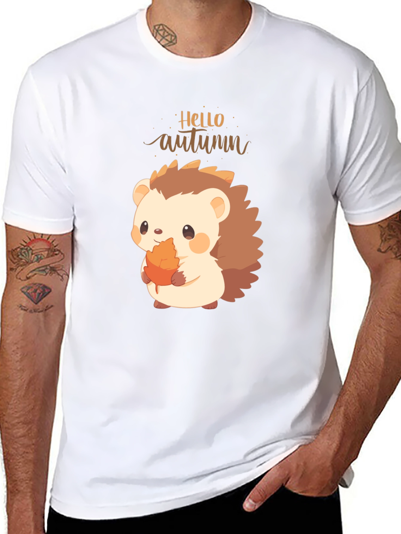 Hello Autumn Hedgehog Graphic Tee