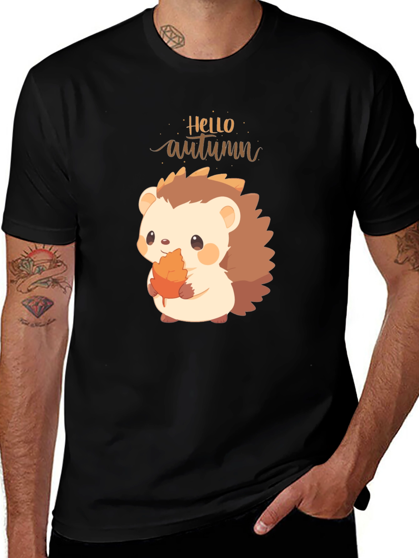 Hello Autumn Hedgehog Graphic Tee